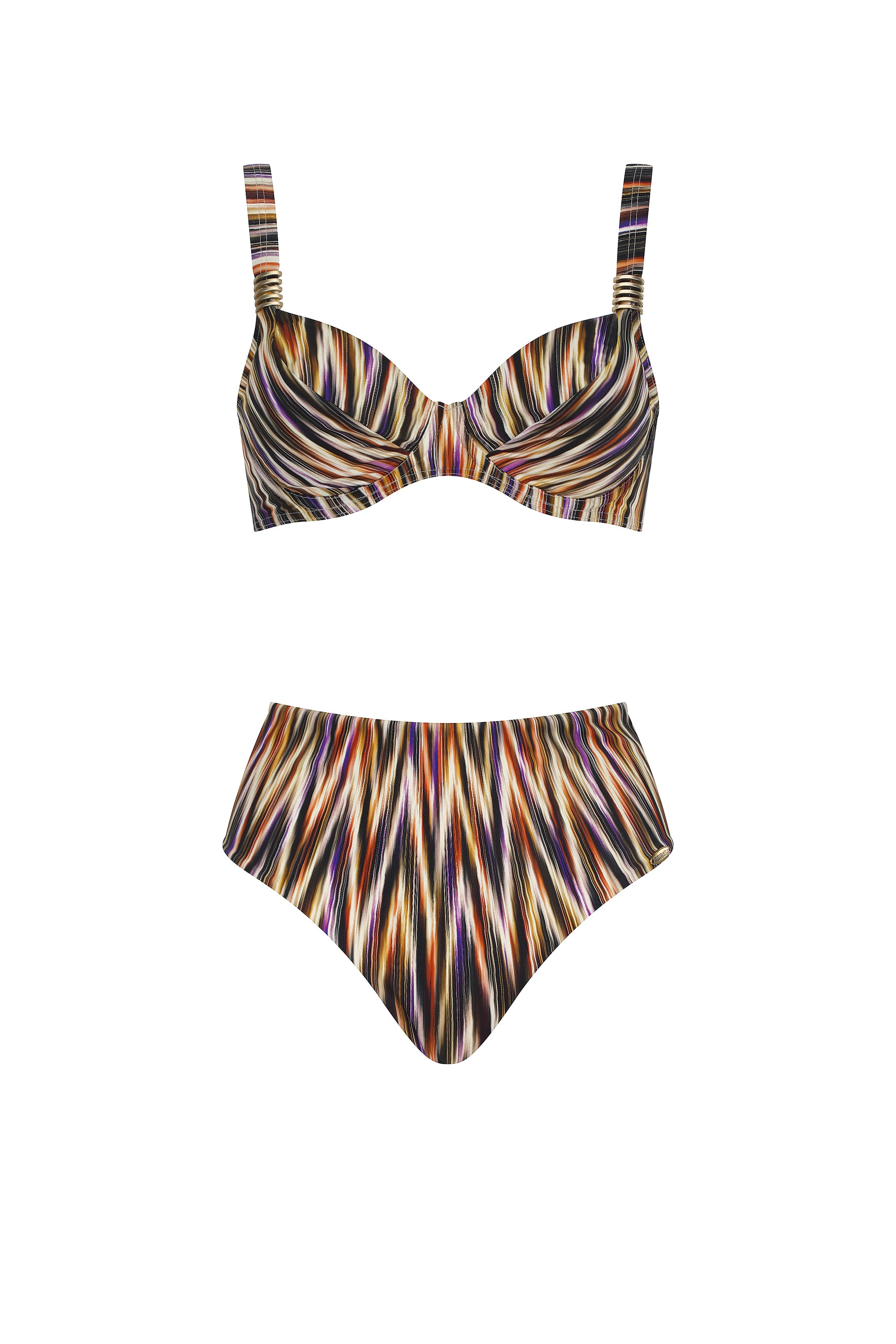 sunflair-bronze-glow-high-waist-bikini-set-sunset-print image 5