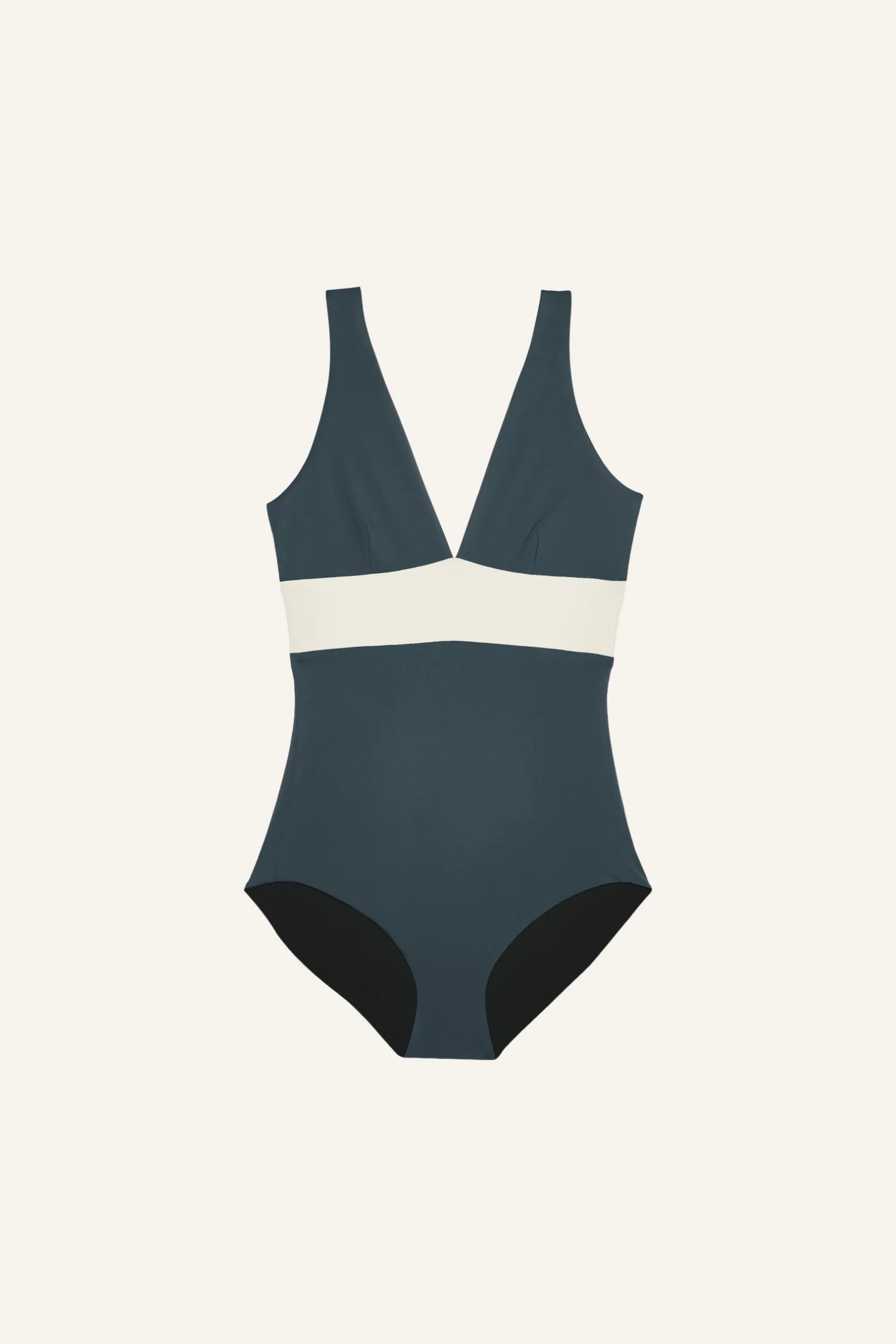 mymarini-plungesuit-classics-einteiler-tiefer-v-ausschnitt-kontrastbund image 5