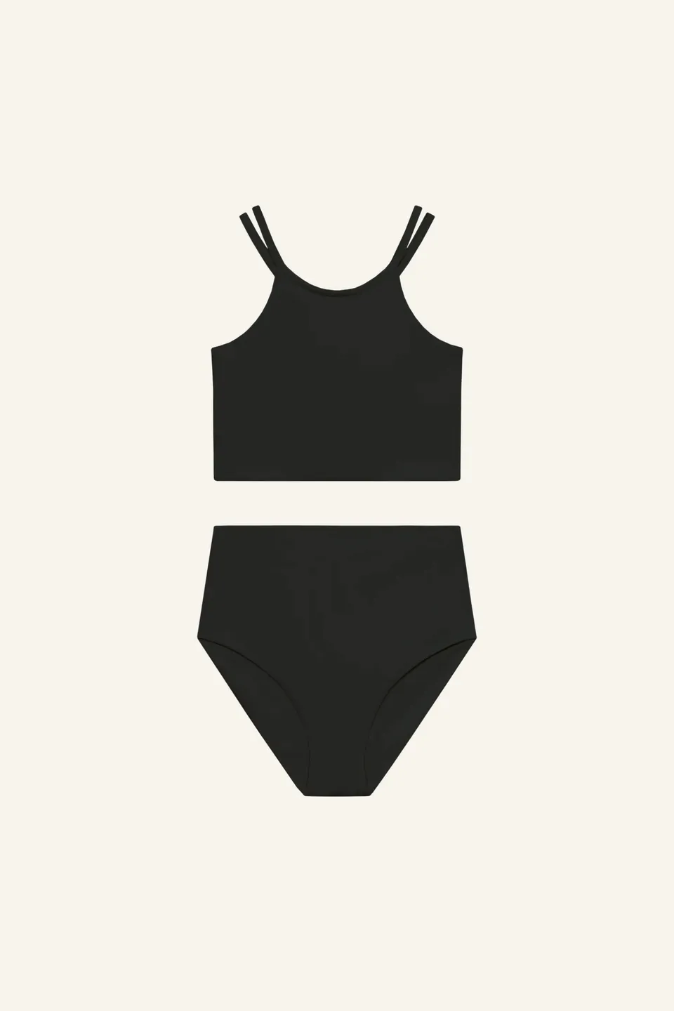 mymarini-grace-set-bikini-set-schwarz-longline-top-highwaist-shorts image 1