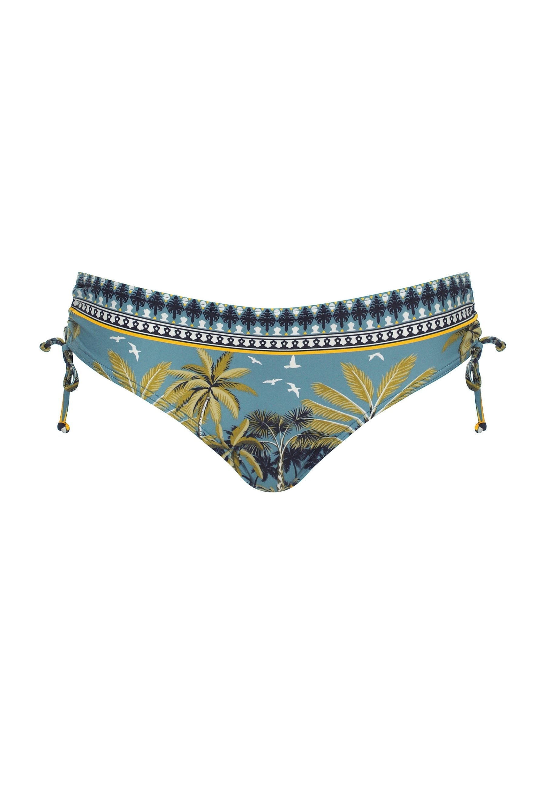 olympia-ethno-palm-bottom-bikini-slip-blau-gold-mit-palmen-print image 5