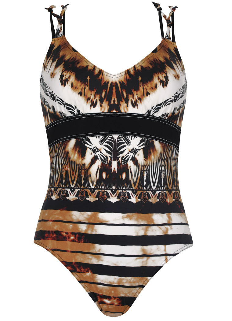 sunflair-savanna-stripe-swimsuit-badeanzug-oriental-muster-tie-dye image 4