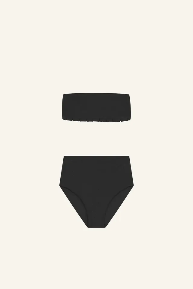 mymarini-pleats-set-no-2-black-bandeau-bikini-set-highwaist image 1