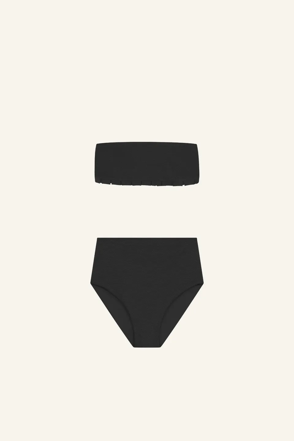 mymarini-pleats-set-no-2-black-bandeau-bikini-set-highwaist image 1