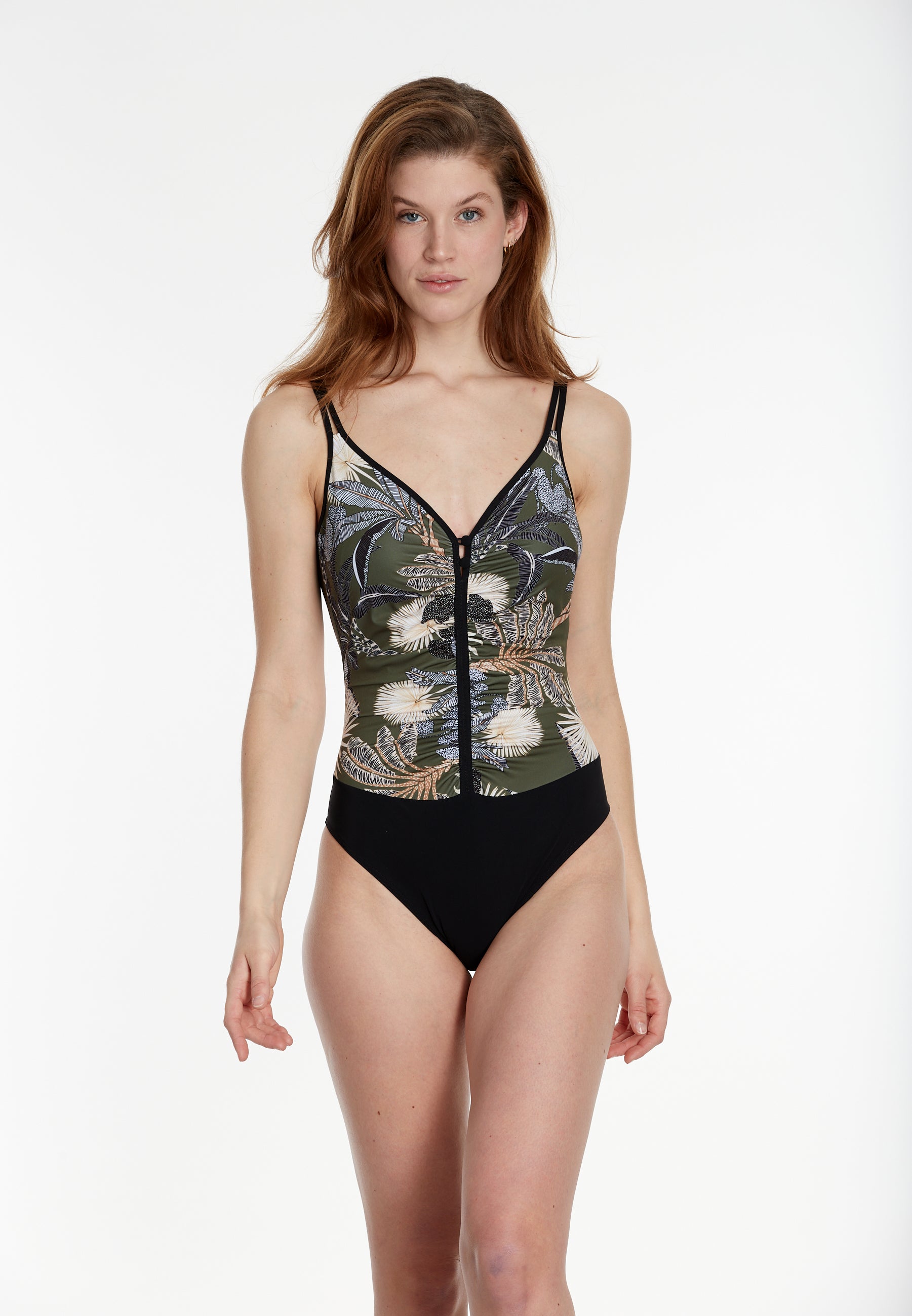 sunflair-tropical-ruffle-badeanzug-mit-softschalen-und-doppeltr-ger image 2