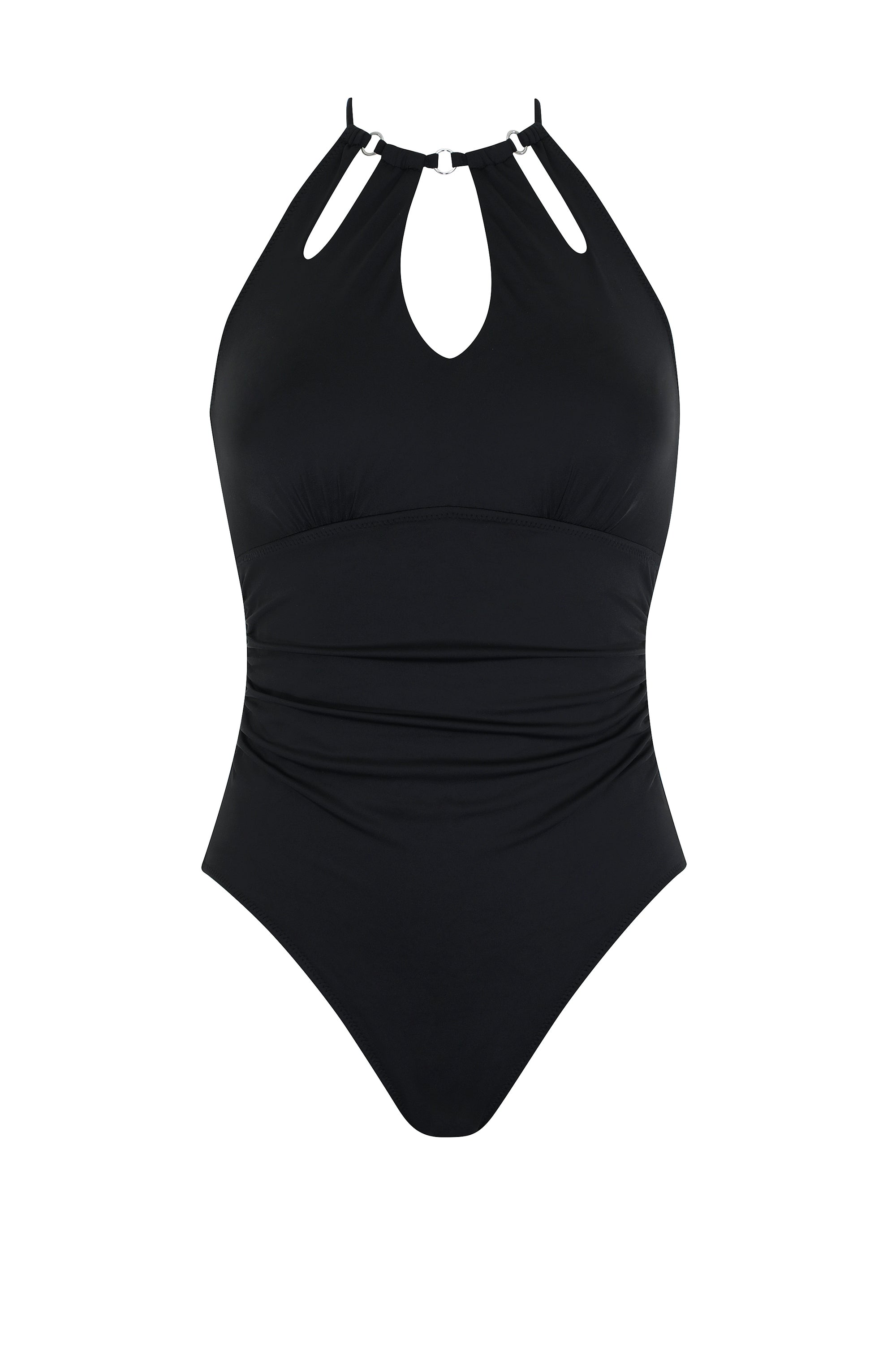 olympia-solid-black-cut-out-swimsuit-badeanzug-neckholder image 7