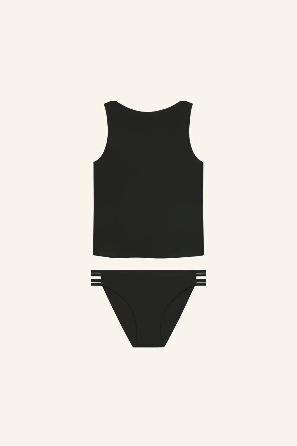 mymarini-tankini-set-black-zweiteiler-tankinitop-ribbon-pants image 1
