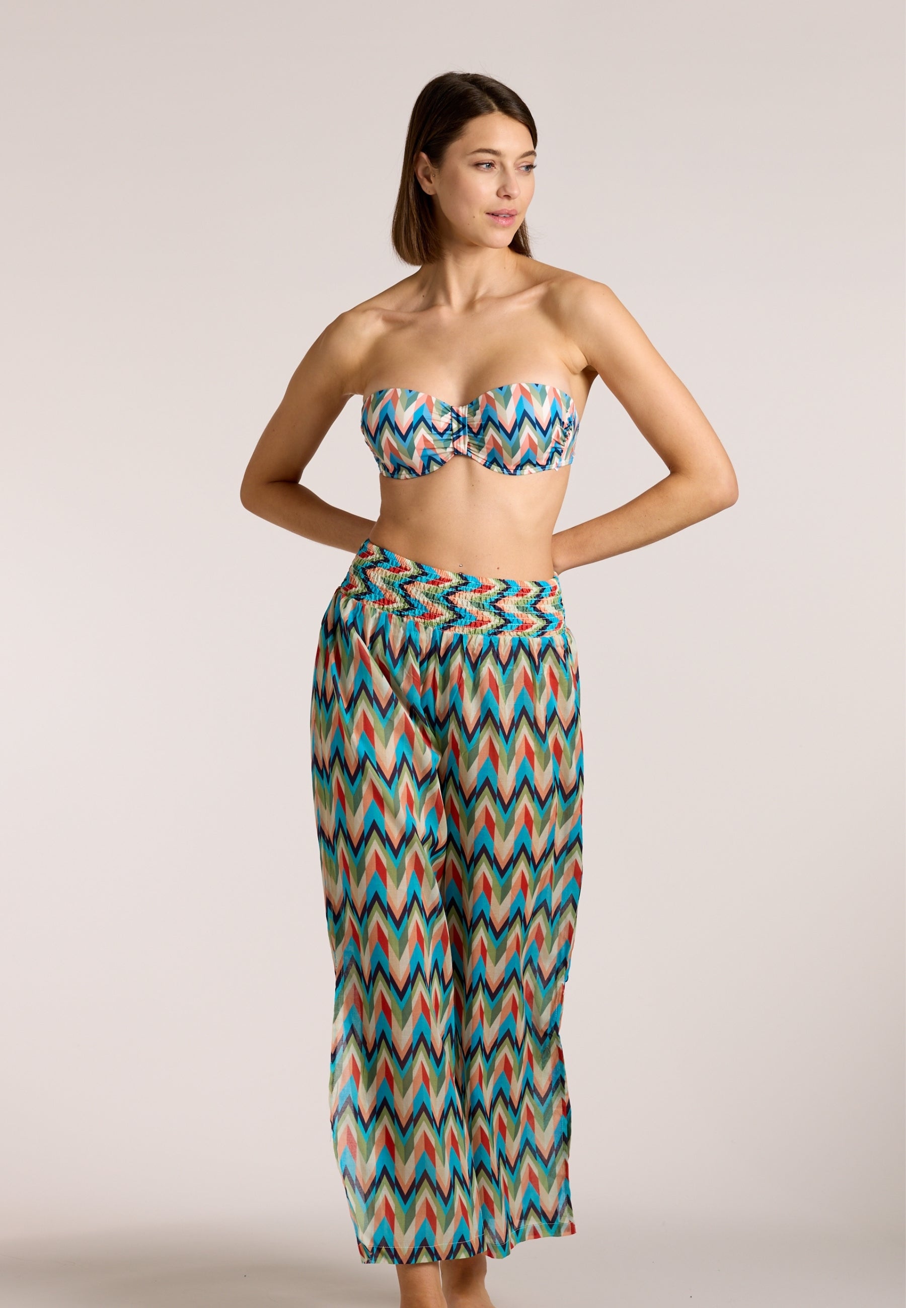 olympia-chevron-flow-beach-hose-mit-weitem-bein image 2