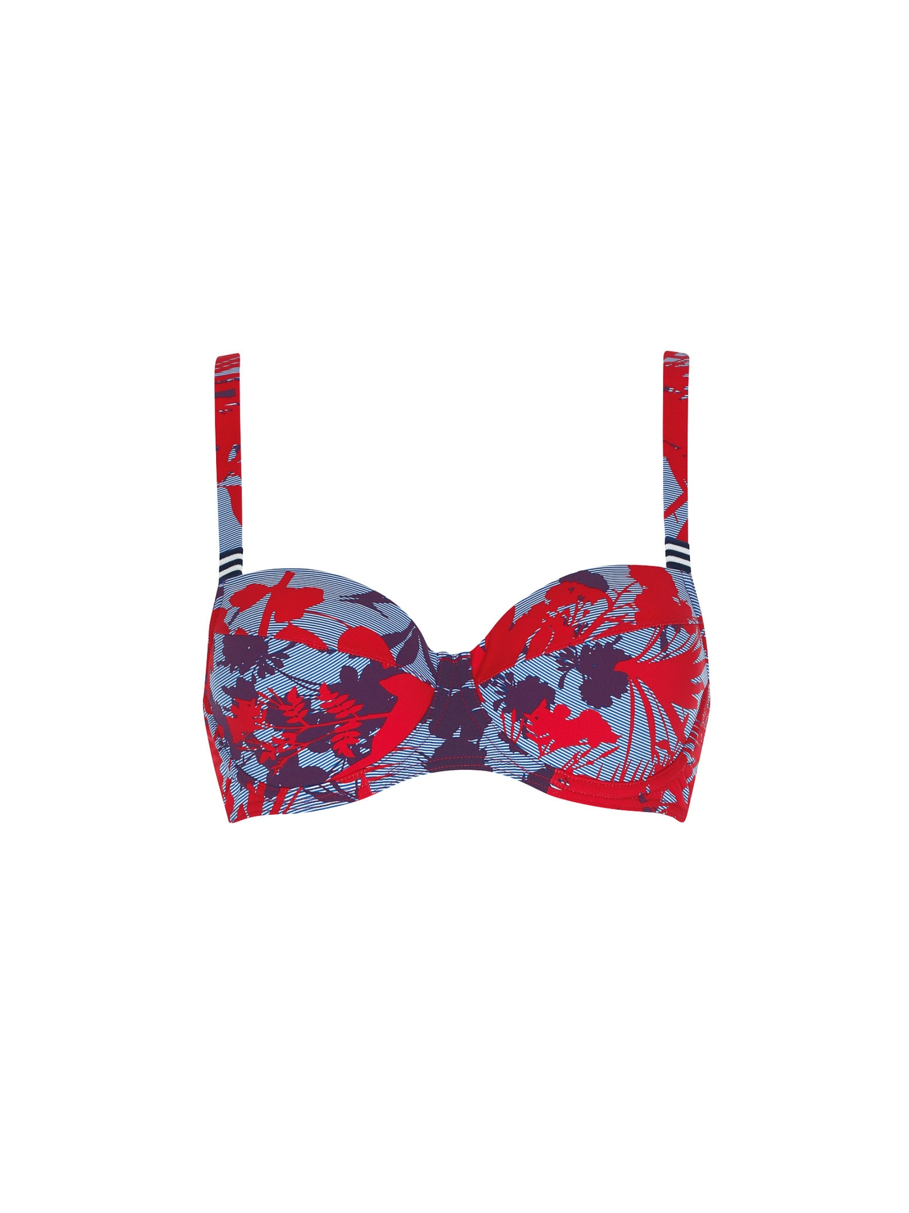 sunflair-floral-bikini-top-mit-streifen-bl-tterprint-b-gel-und-softschalen image 2