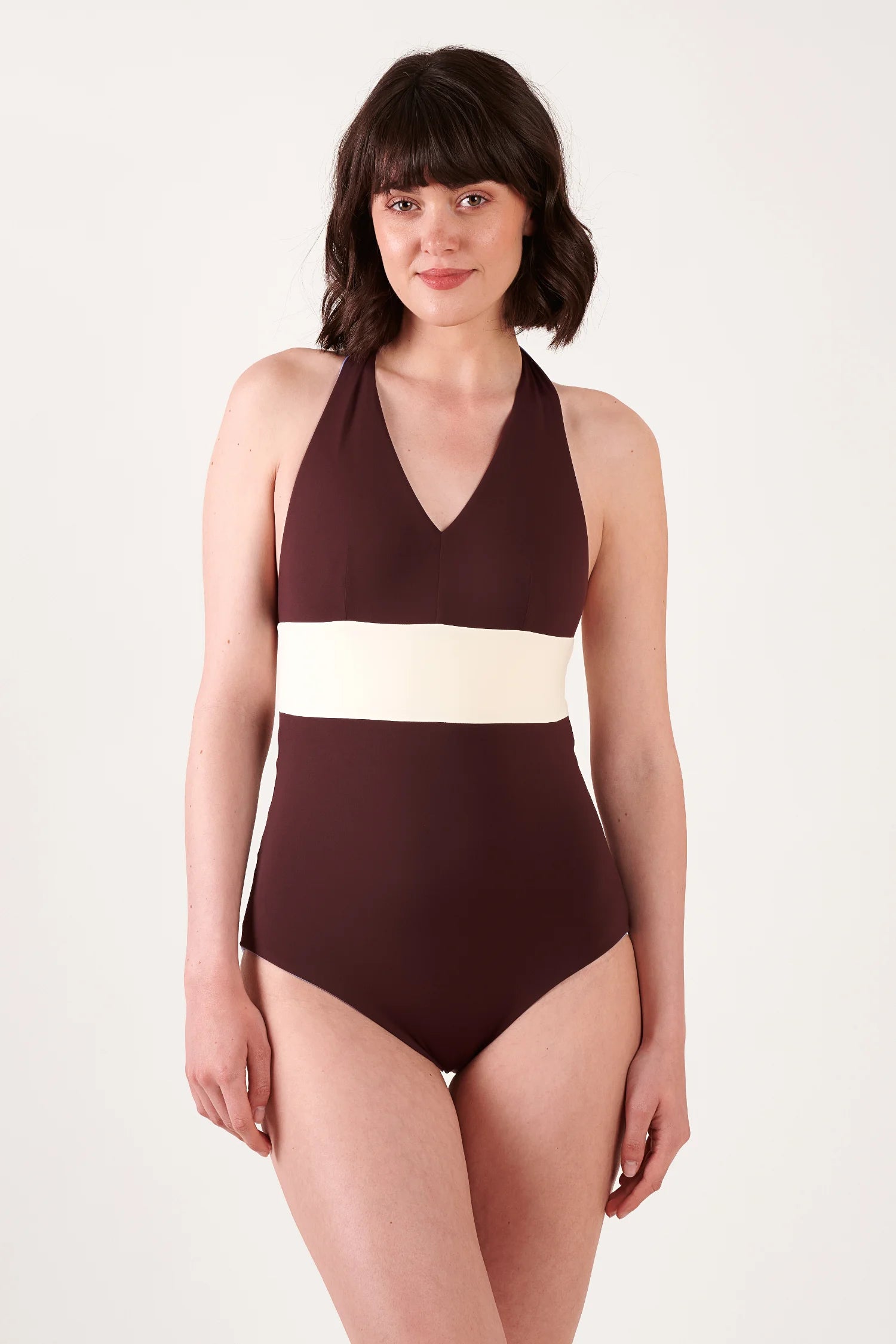 mymarini-wonderbody-einteiler-badeanzug-color-block-halterneck image 1