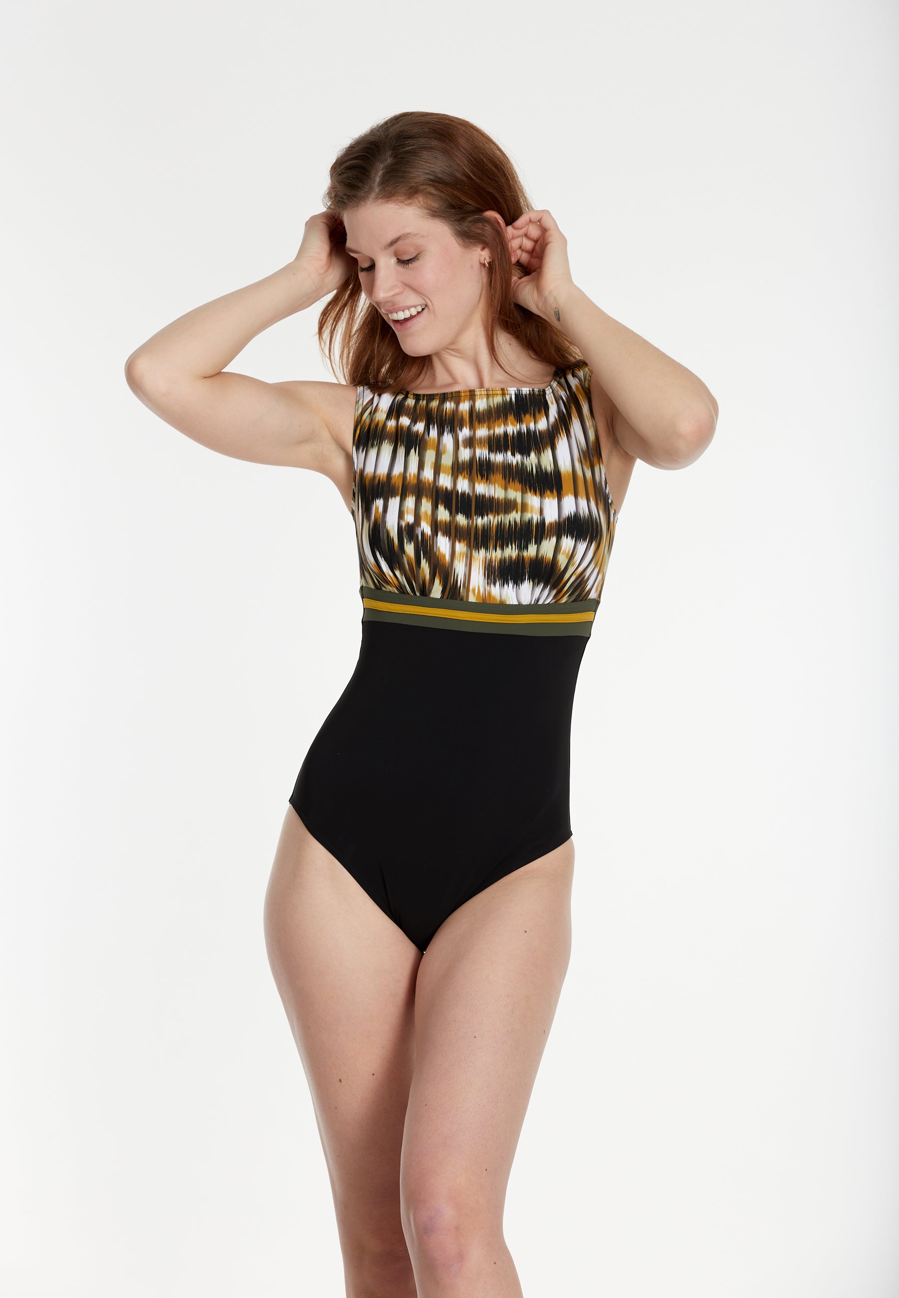 sunflair-luxe-tide-mastectomy-badeanzug-schwarz-bedruckt image 2