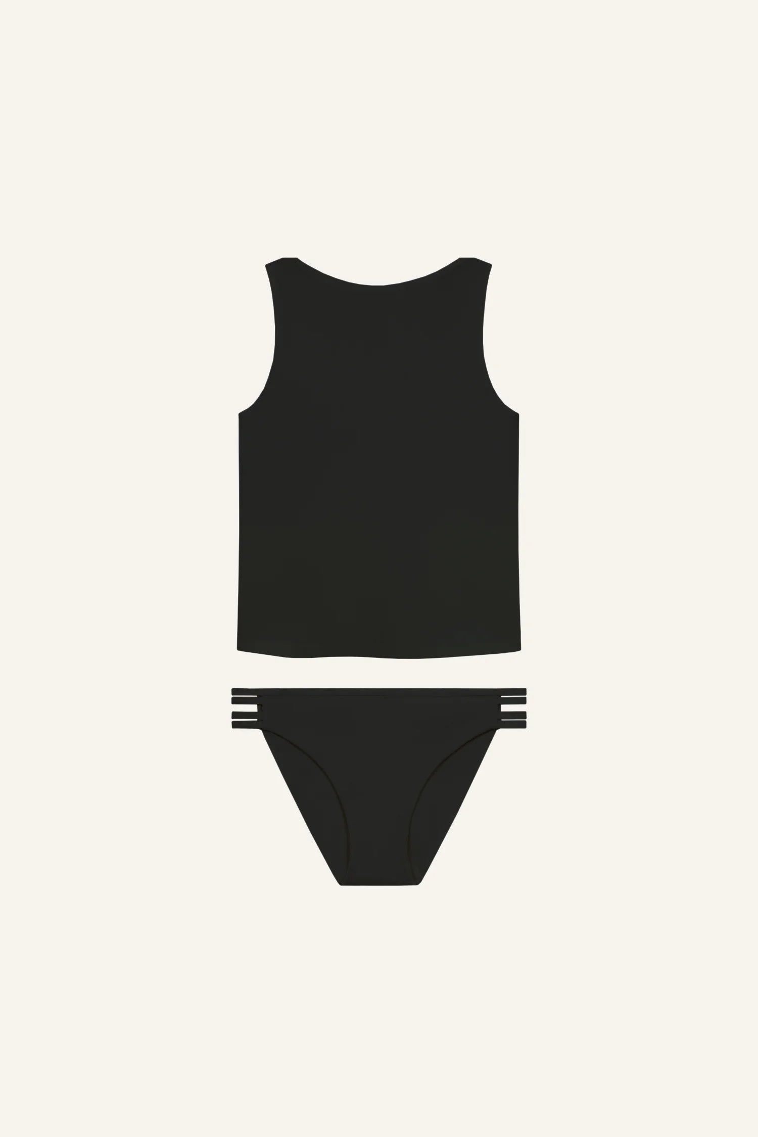 mymarini-tankini-set-black-zweiteiler-tankinitop-ribbon-pants image 1
