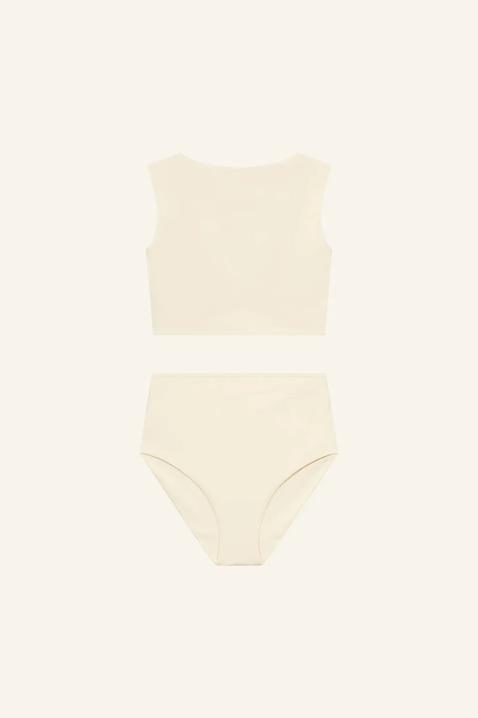 mymarini-sea-set-white-bikini-set-high-neck-top-highwaist-shorts image 1