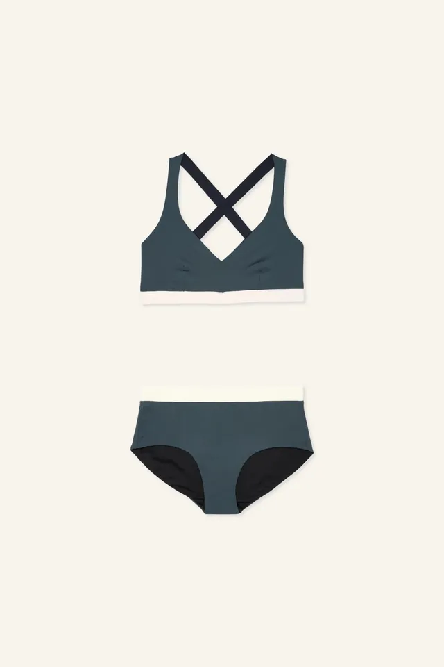 mymarini-sport-set-bikini-black-grey-white-crossback image 1