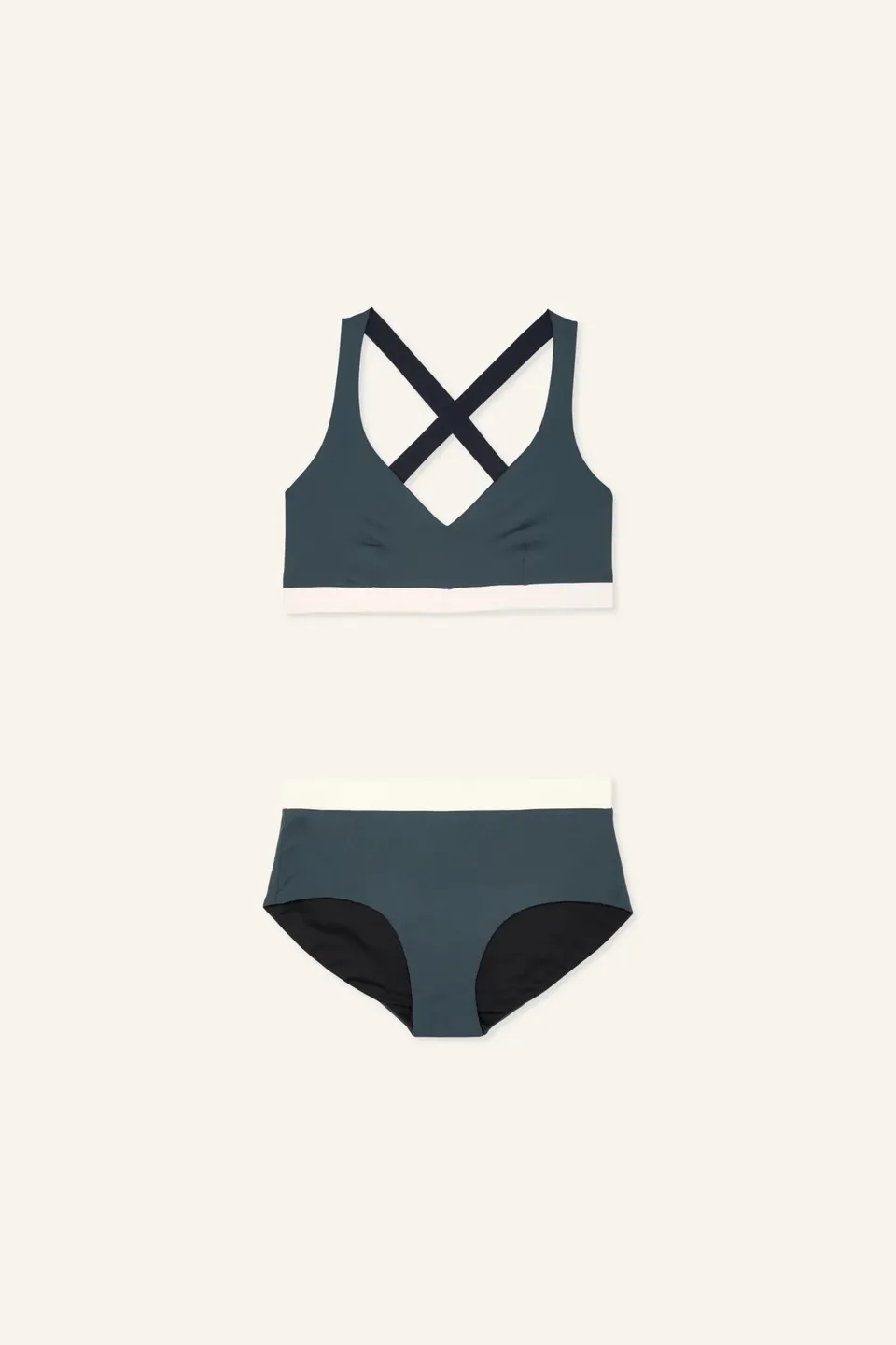 mymarini-sport-set-bikini-black-grey-white-crossback image 1