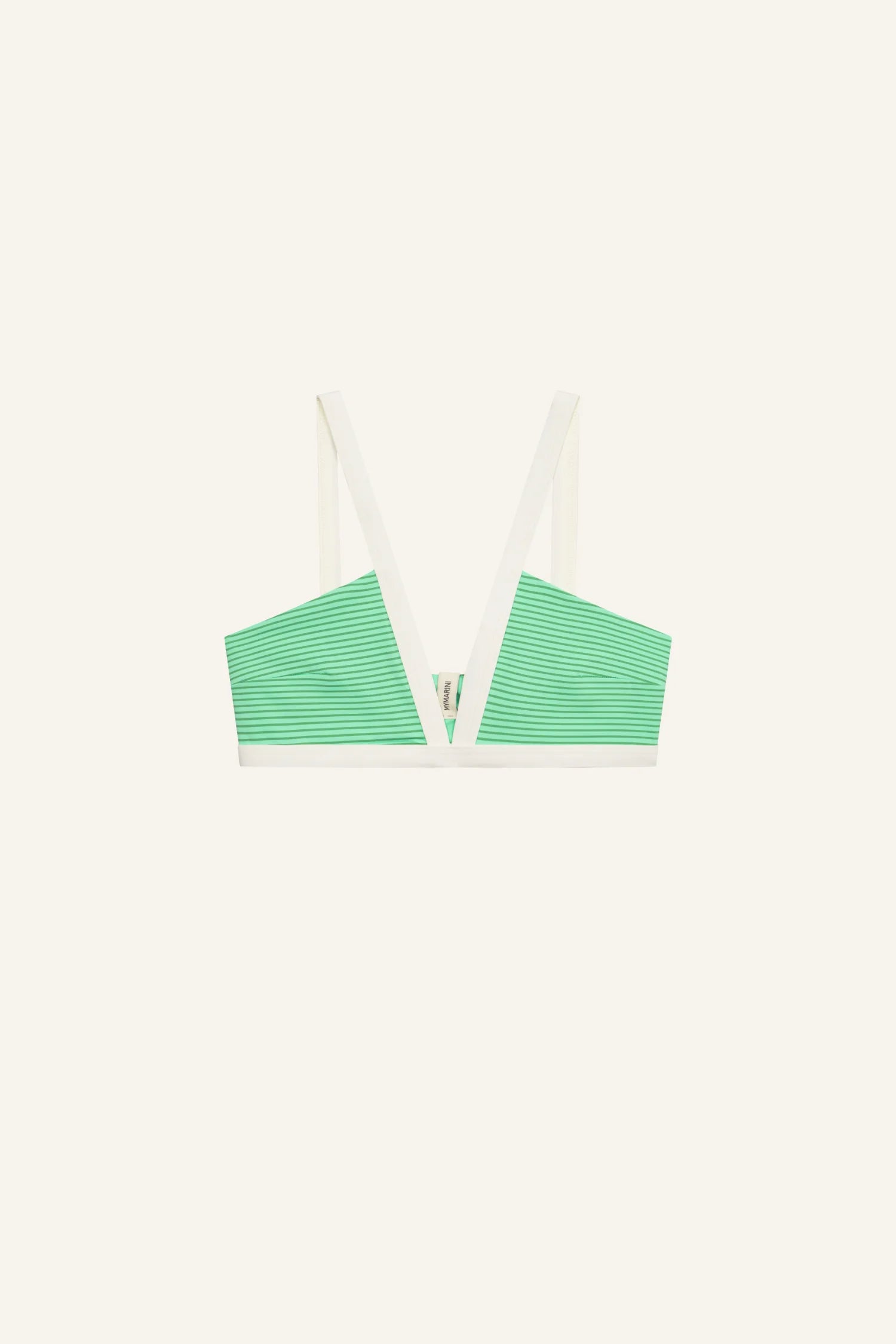 mymarini-vacation-top-stripe-25-gestreiftes-bikinitop-mit-v-ausschnitt-in-gr-n image 1