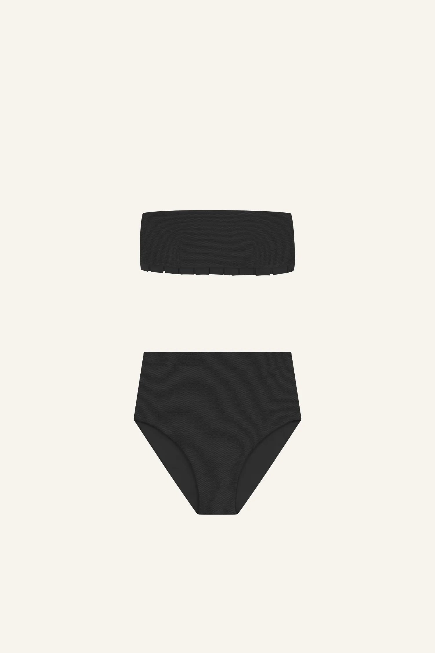 mymarini-pleats-set-no-2-black-bandeau-bikini-set-highwaist image 1