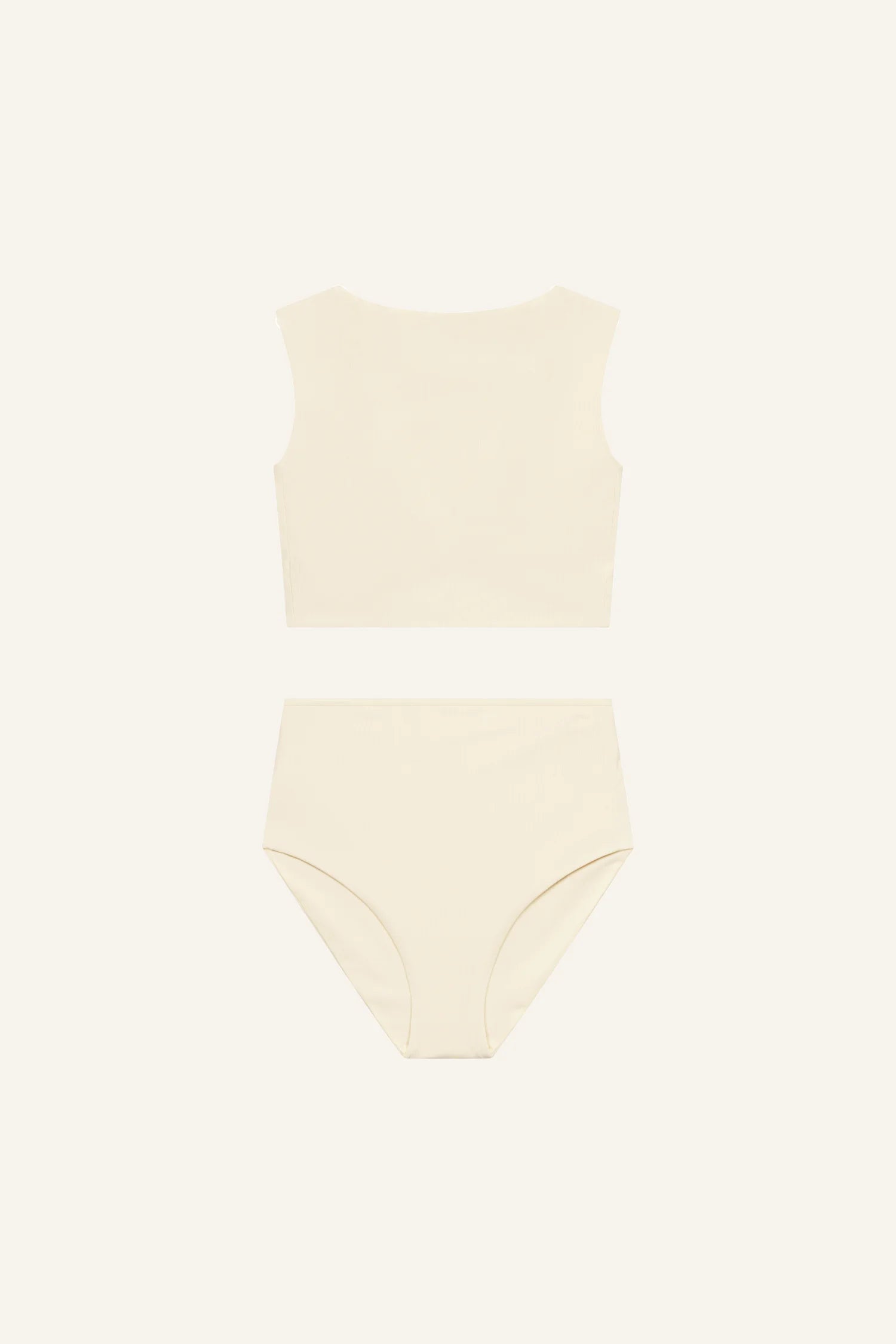 mymarini-sea-set-white-bikini-set-high-neck-top-highwaist-shorts image 1