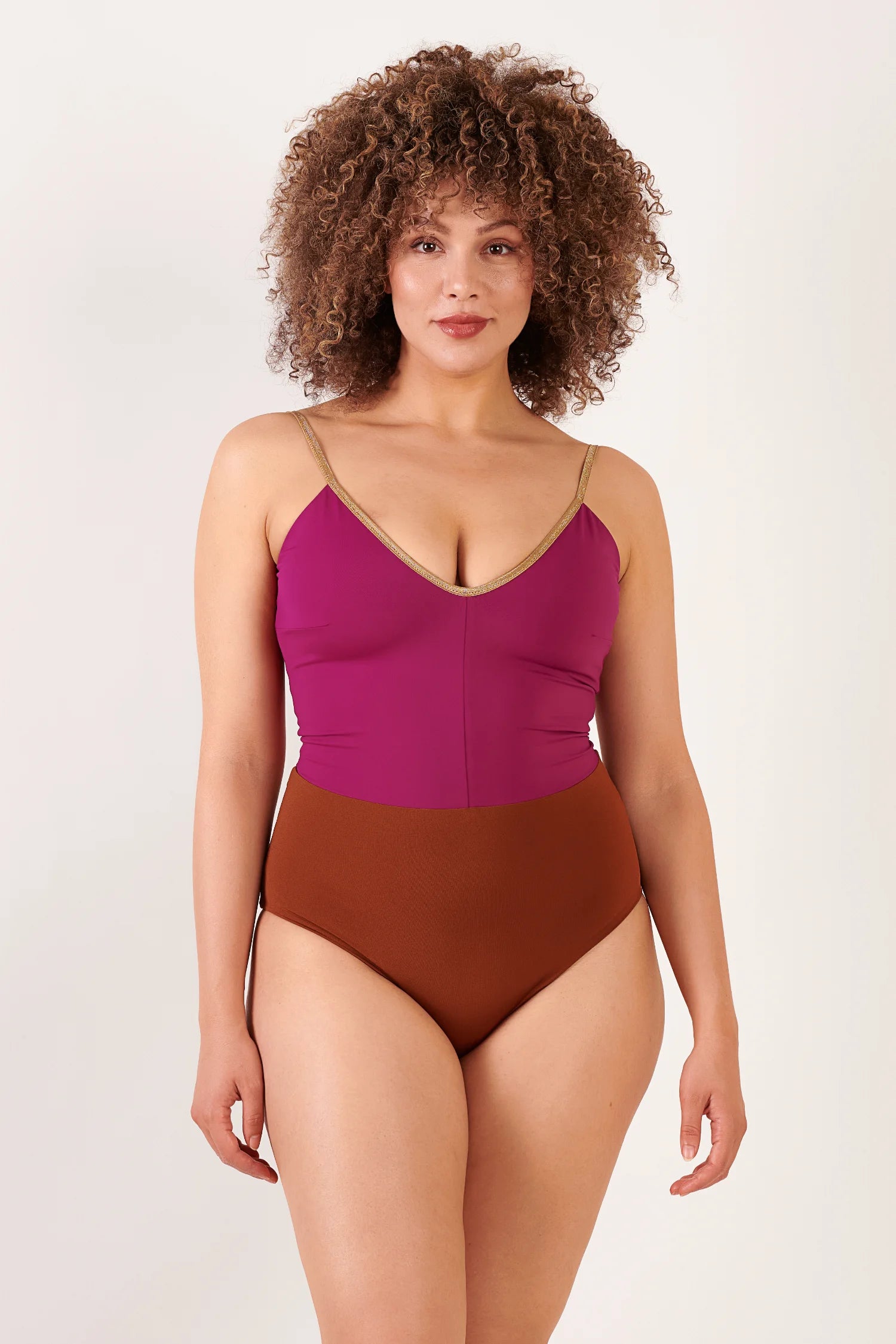 mymarini-vacationbody-shine-badeanzug-mit-v-ausschnitt-wendbar image 1