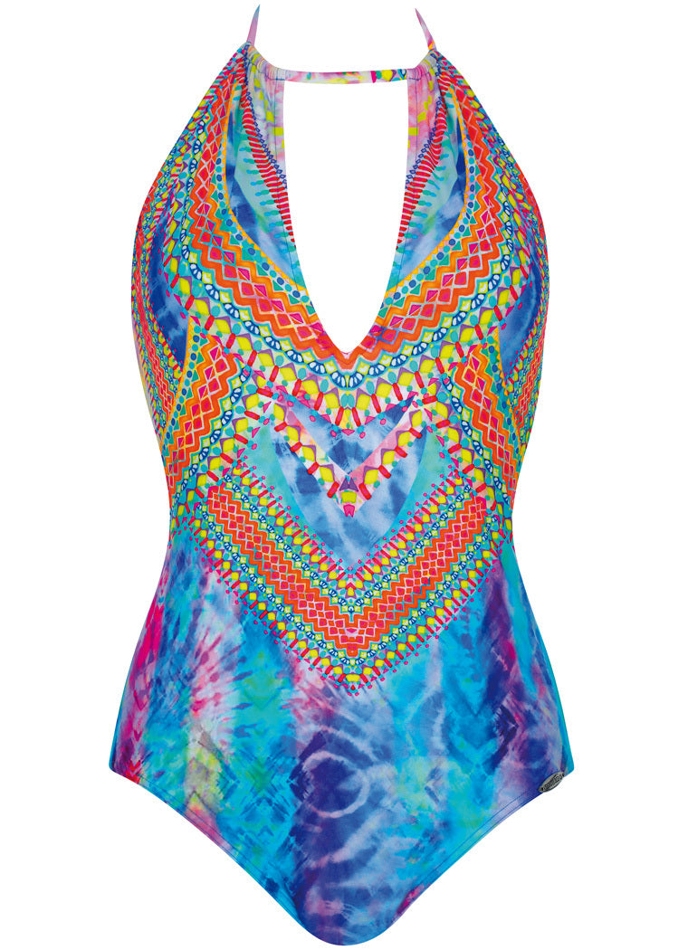 sunflair-samba-tribe-badeanzug-ethno-chevron-aqua image 7