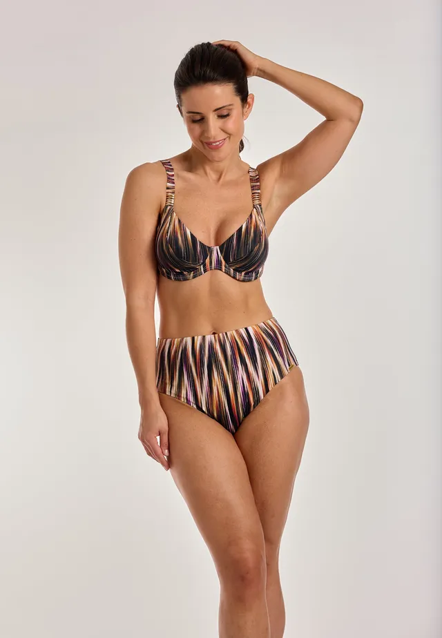 sunflair-bronze-glow-high-waist-bikini-set-sunset-print image 1
