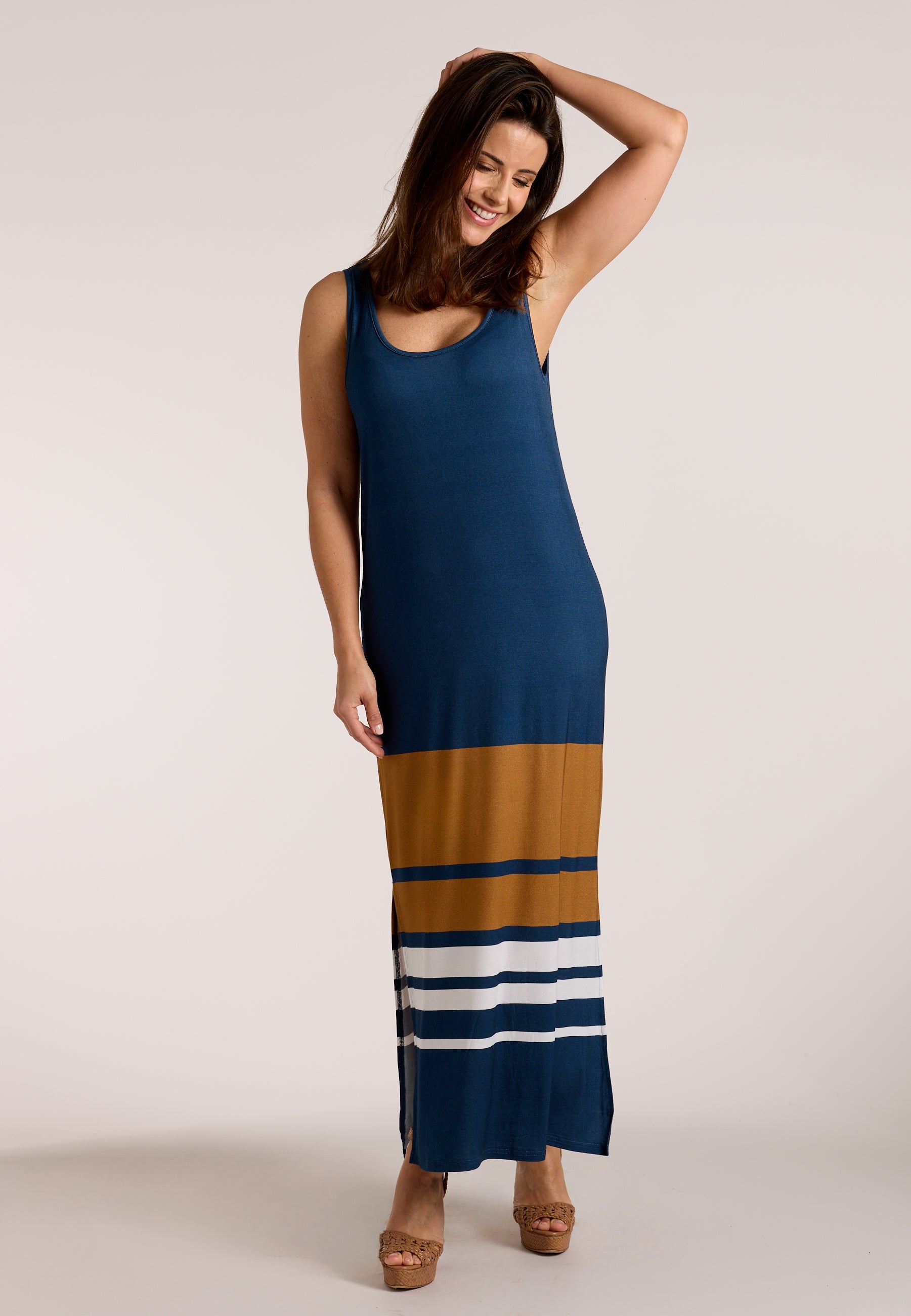 sunflair-harbor-stripe-maxi-strandkleid-mit-schlitz image 2