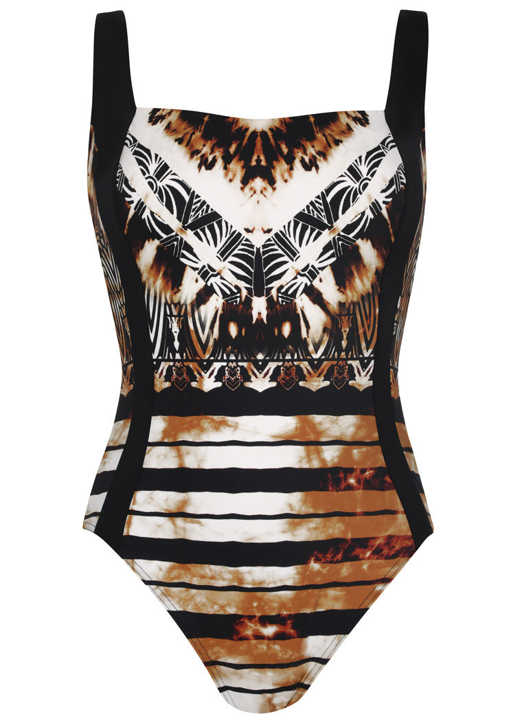 sunflair-savanna-stripe-ritual-swimsuit-badeanzug-oriental-print image 3