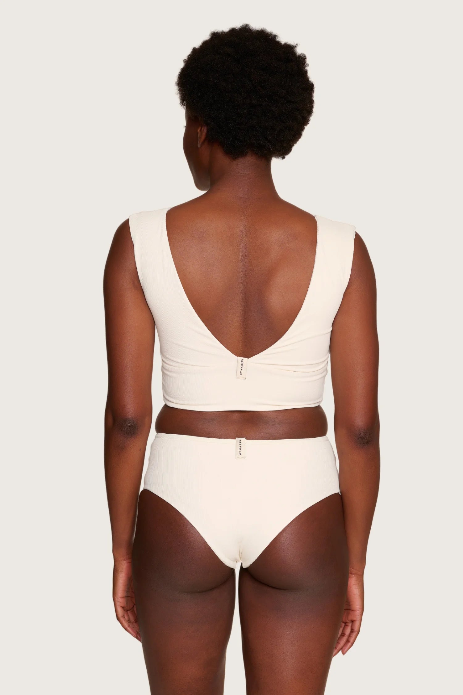 mymarini-sea-top-swim-apparel-high-neck-bikini-oberteil-braun image 8