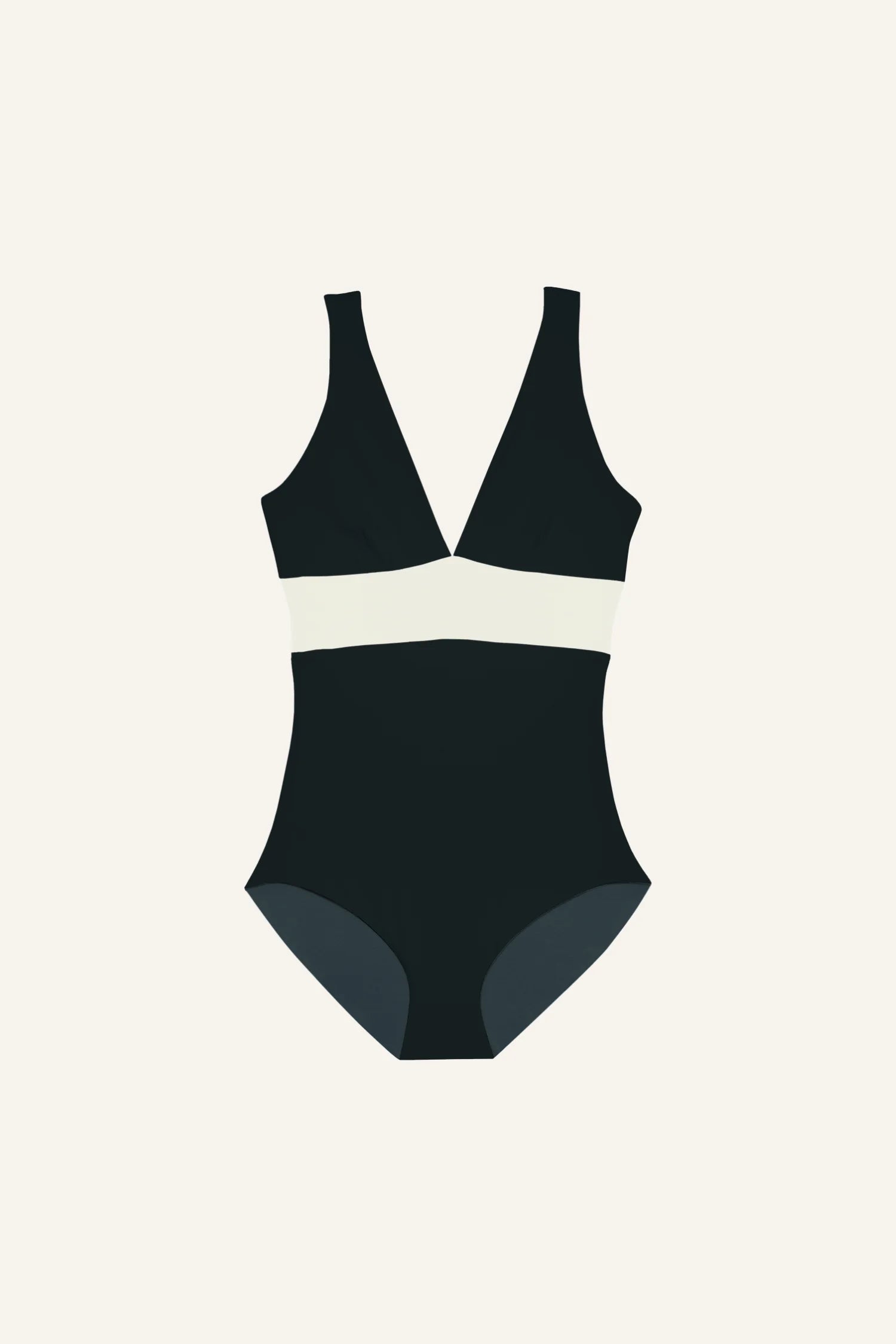 mymarini-plungesuit-classics-einteiler-tiefer-v-ausschnitt-kontrastbund image 6