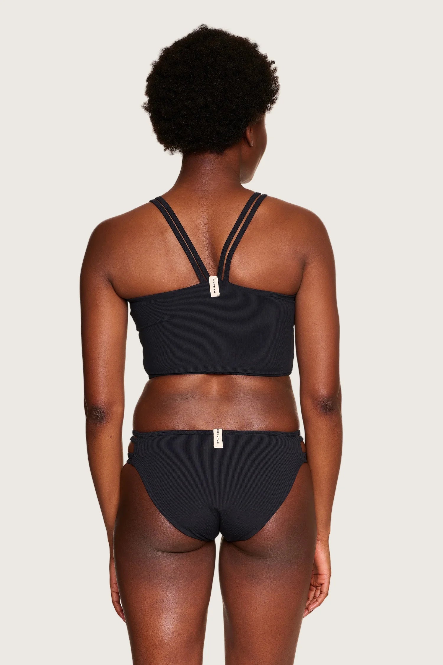 mymarini-ribbon-pants-swim-apparel-bikinihose-sportlich-schwarz-braun-wei image 2