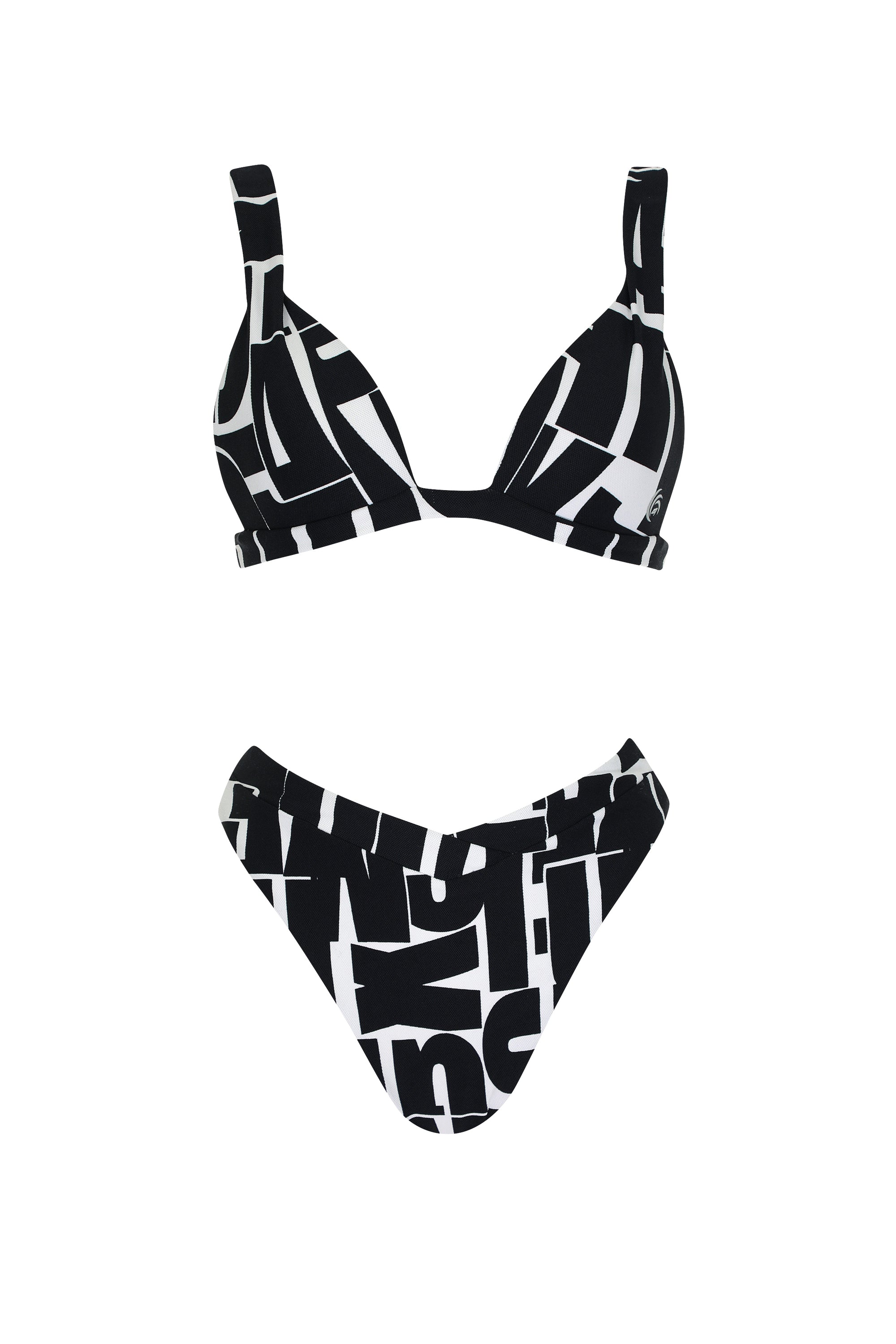 olympia-letter-print-triangel-bikini-set image 5