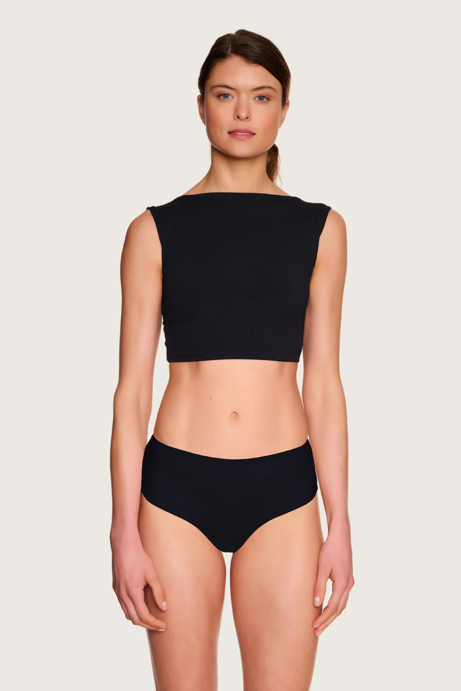 mymarini-sea-top-swim-apparel-high-neck-bikini-oberteil-braun image 2