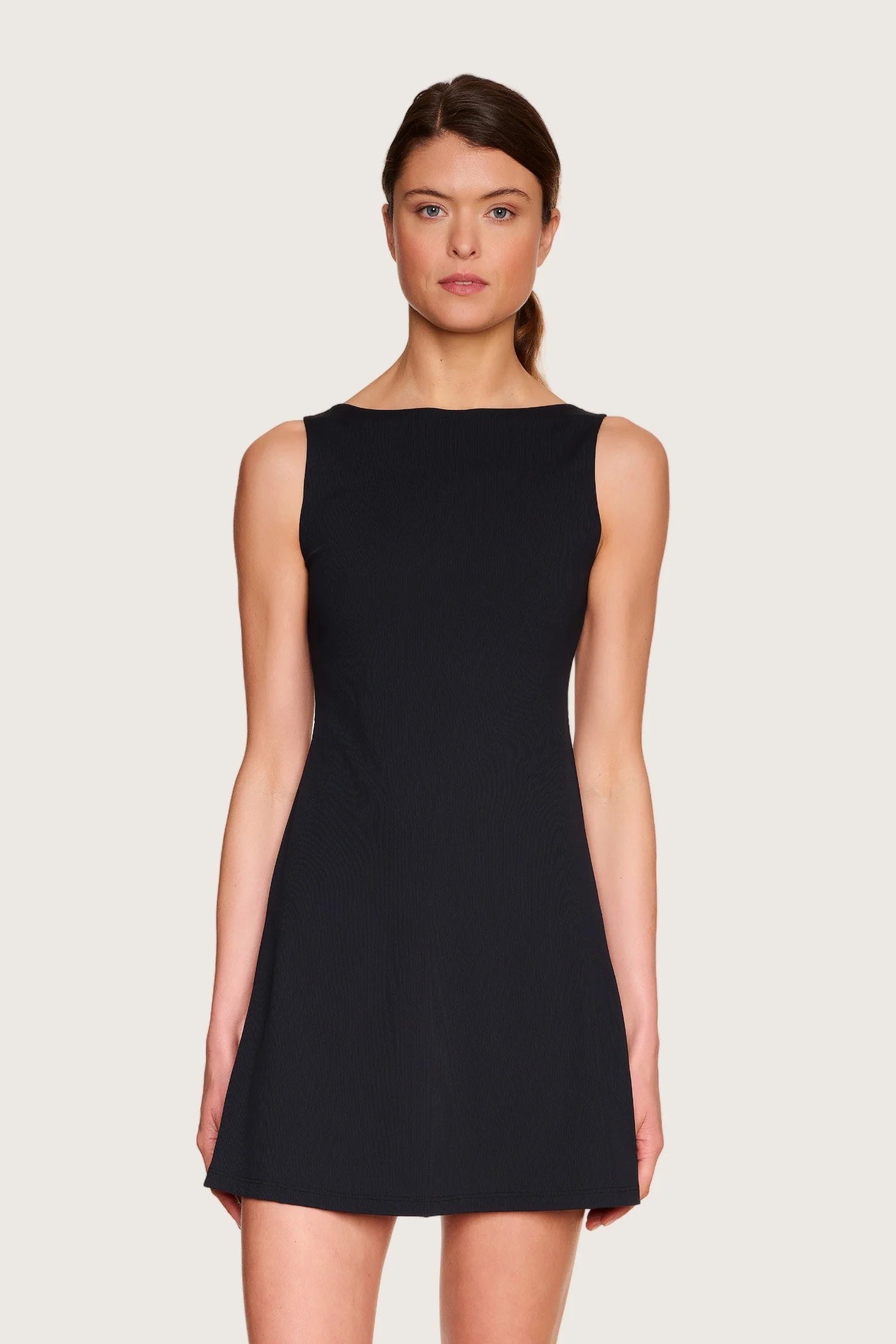mymarini-sport-dress-strandkleid-badebekleidung-rippstoff-hoher-ausschnitt-v-aus image 3
