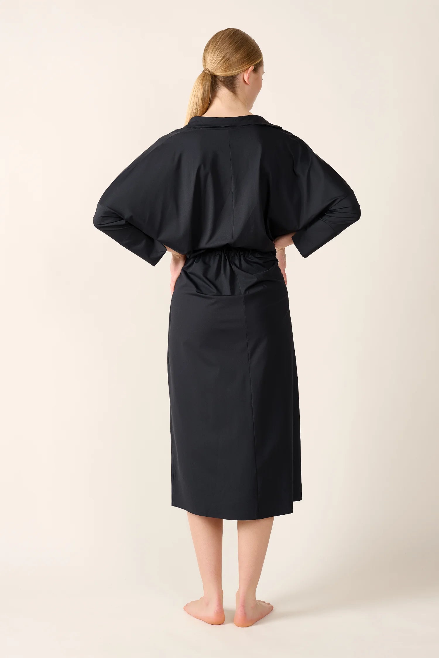 mymarini-big-shirt-dress-classics-langes-hemdkleid-schwarz-grau image 2