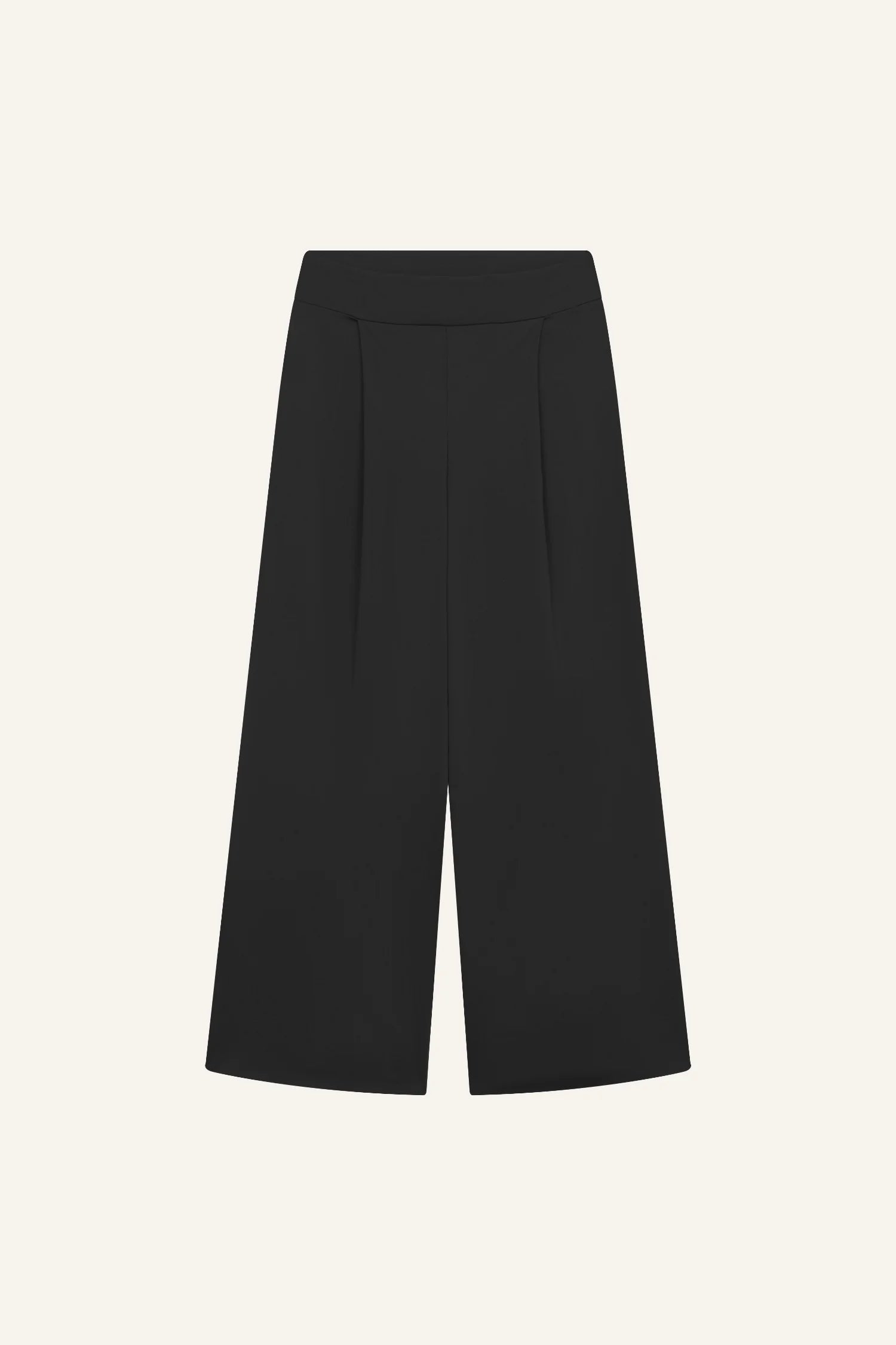 mymarini-trousers-classics-hose-weite-plissee-hose-mit-high-waist-in-schwarz image 3