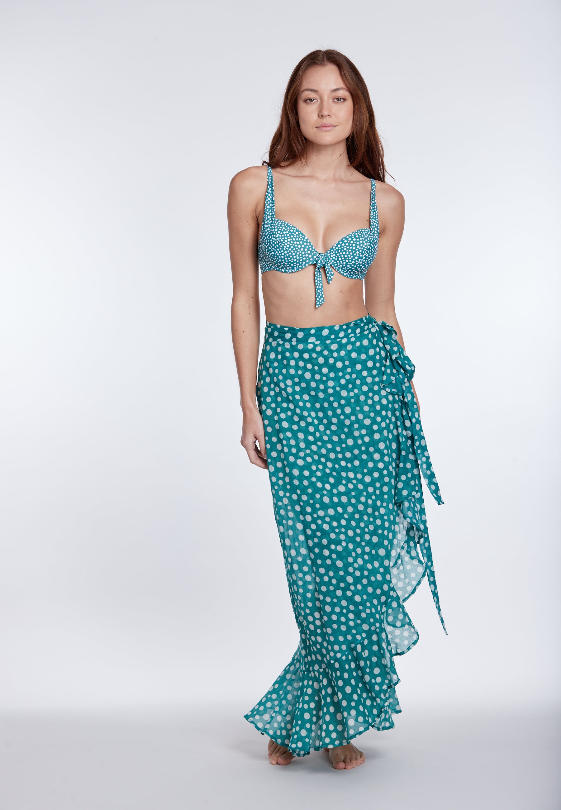 olympia-jade-dots-ruffle-skirt-wickelrock-gr-n-wei-mit-r-schen image 2