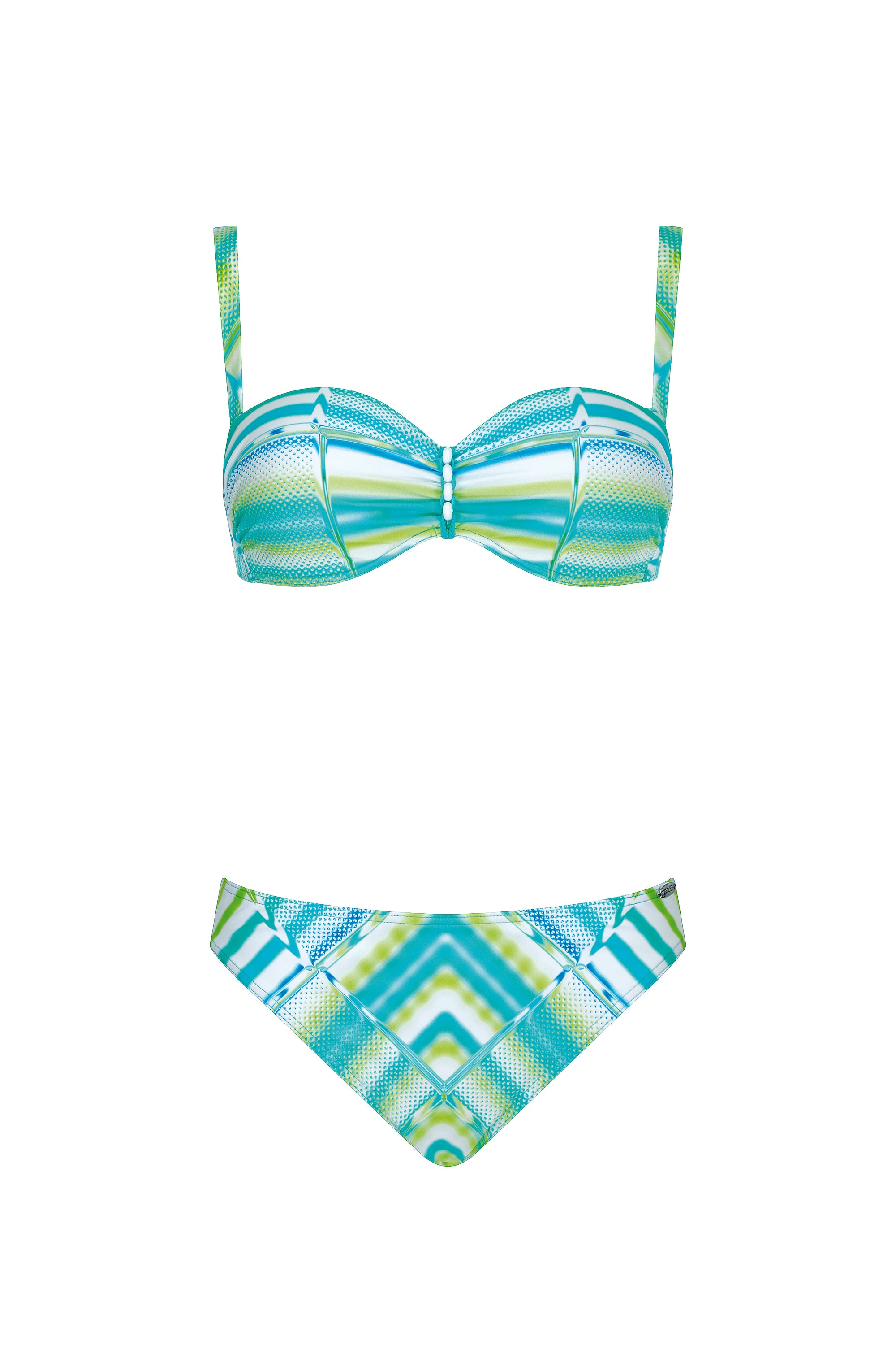 sunflair-radiant-lines-set-bandeau-bikini-set-t-rkis-gr-n-grafik image 8