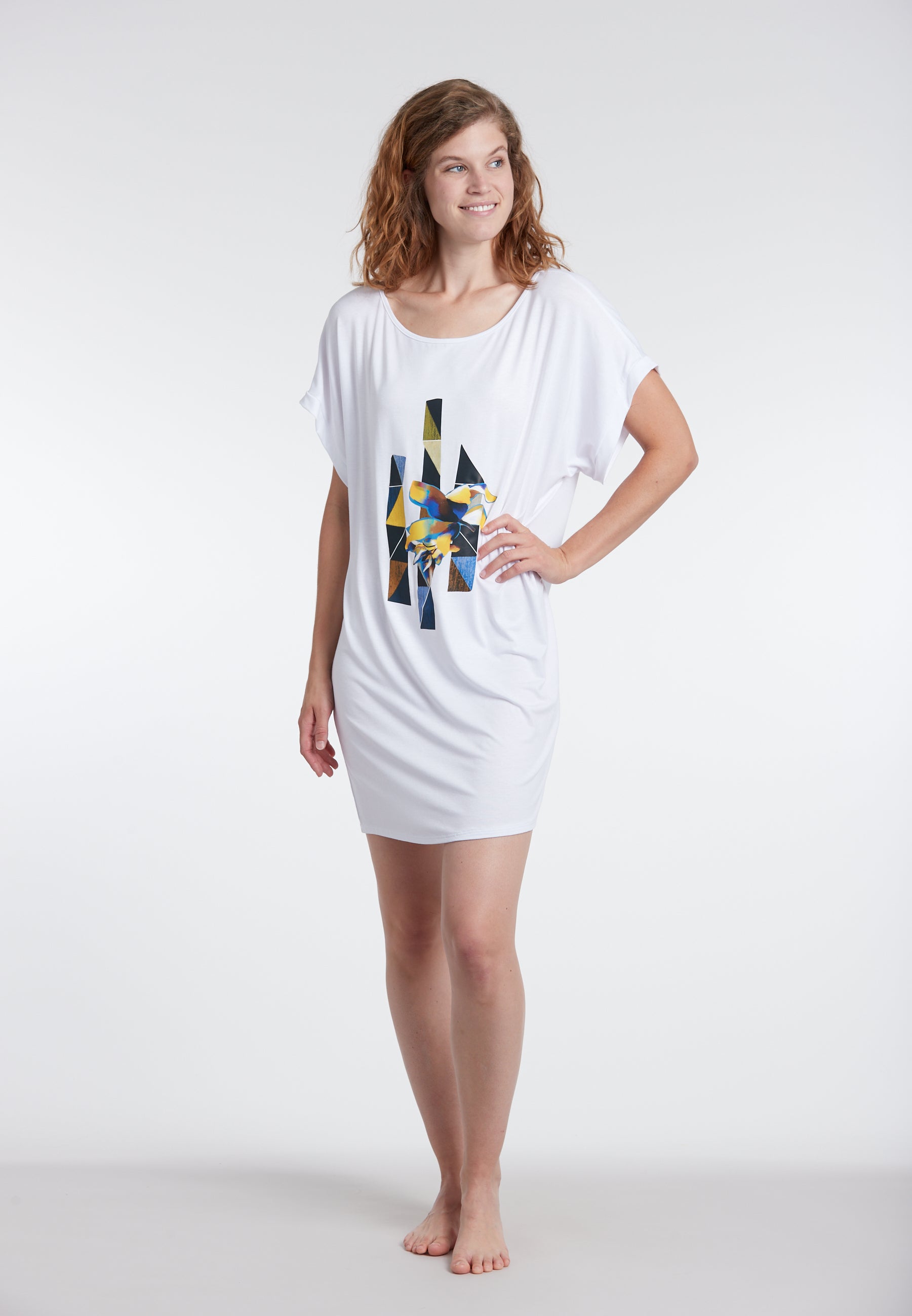 sunflair-solid-print-shirt-wei-geo-print-strandshirt-oversize image 2