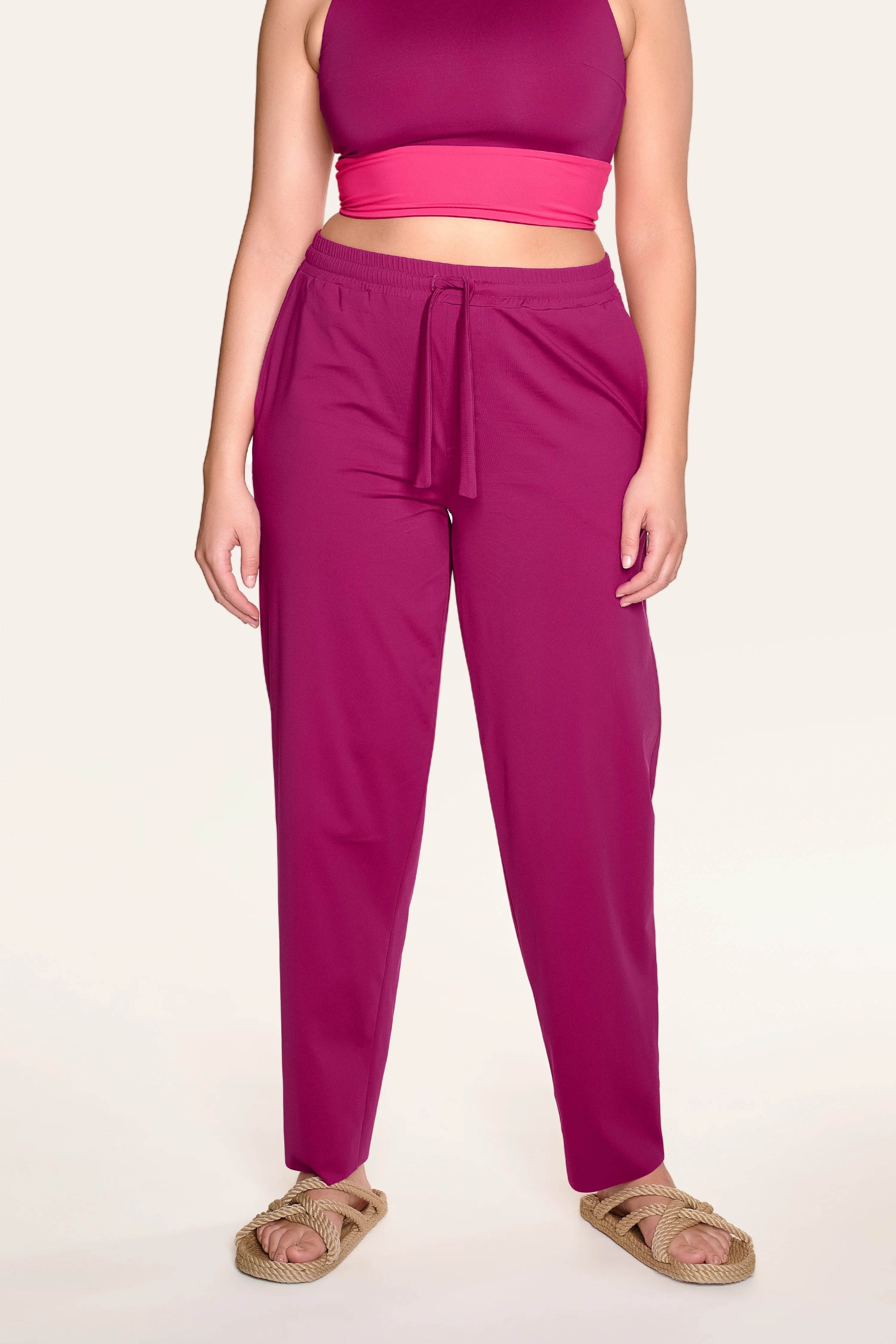 mymarini-relax-pants-24-strandhose-pink-t-rkis-mit-taschen image 6