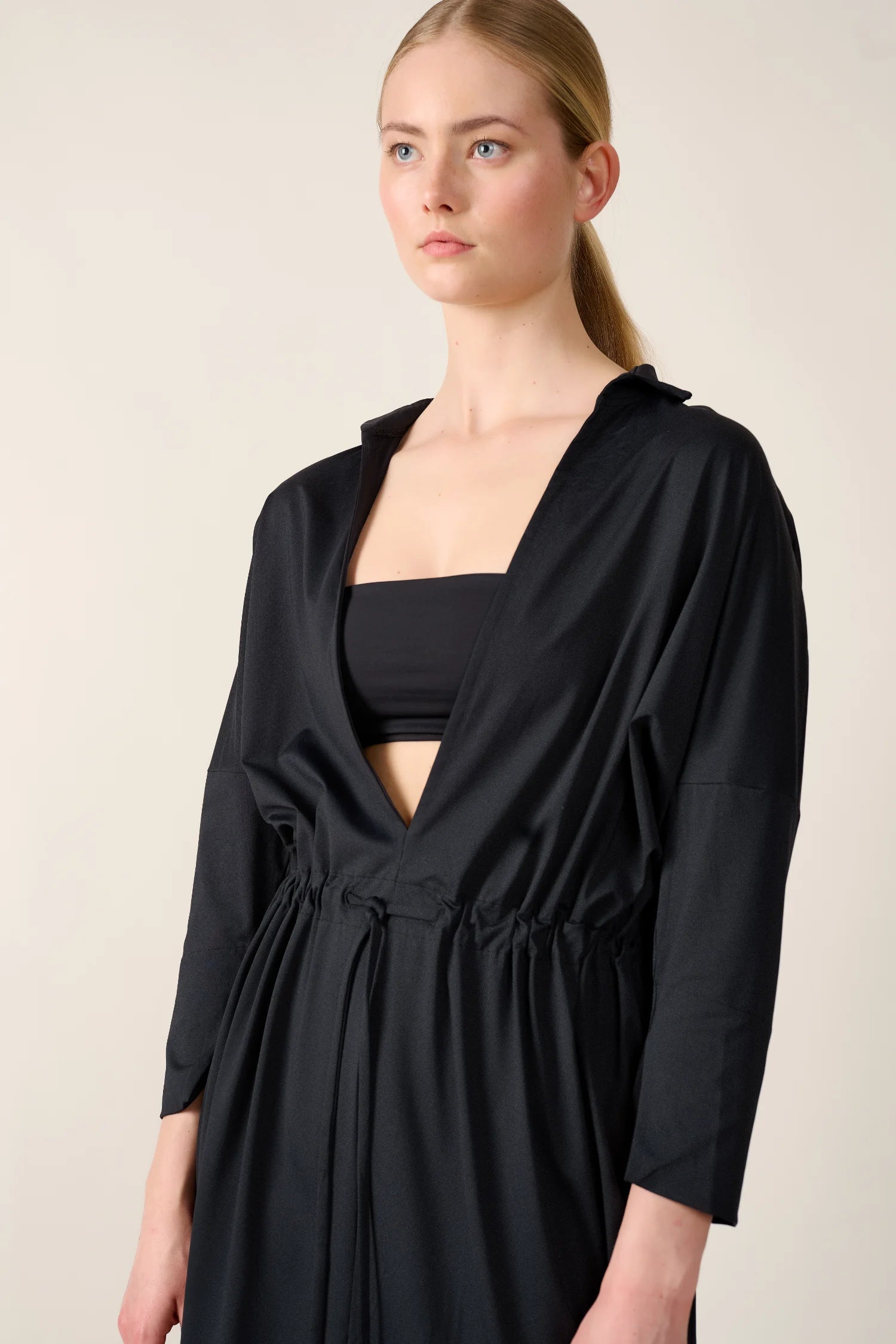 mymarini-big-shirt-dress-classics-langes-hemdkleid-schwarz-grau image 3