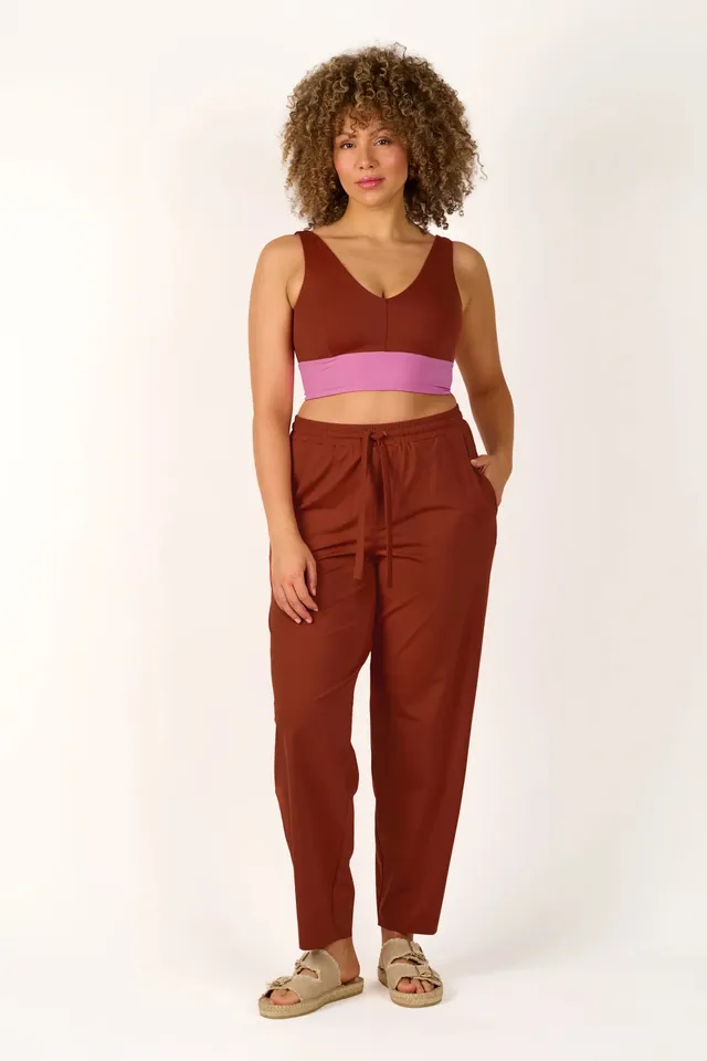 mymarini-relax-pants-memories-strandhose-lang-rot-mit-kordelzug image 1