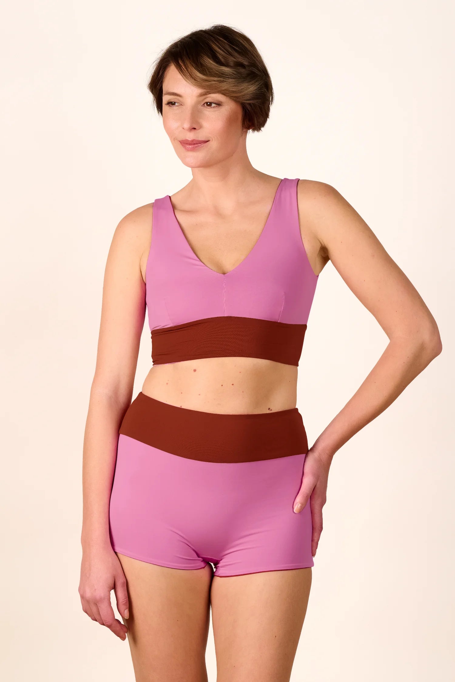 mymarini-highwaist-panty-memories-boyshort-bikinihose-high-waist-in-sienna image 2