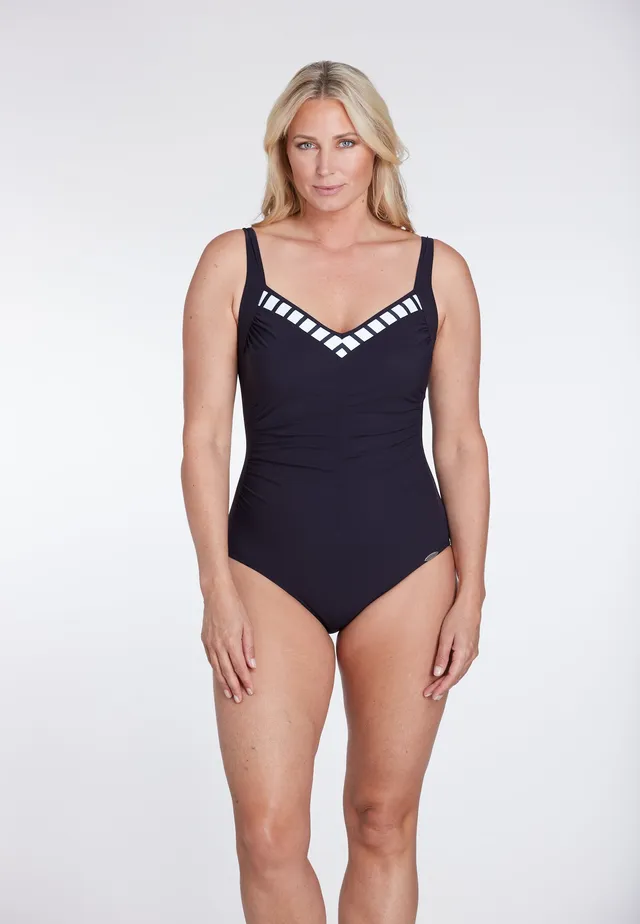 sunflair-essential-swimsuit-badeanzug-blau-mit-push-up-und-raffung image 1