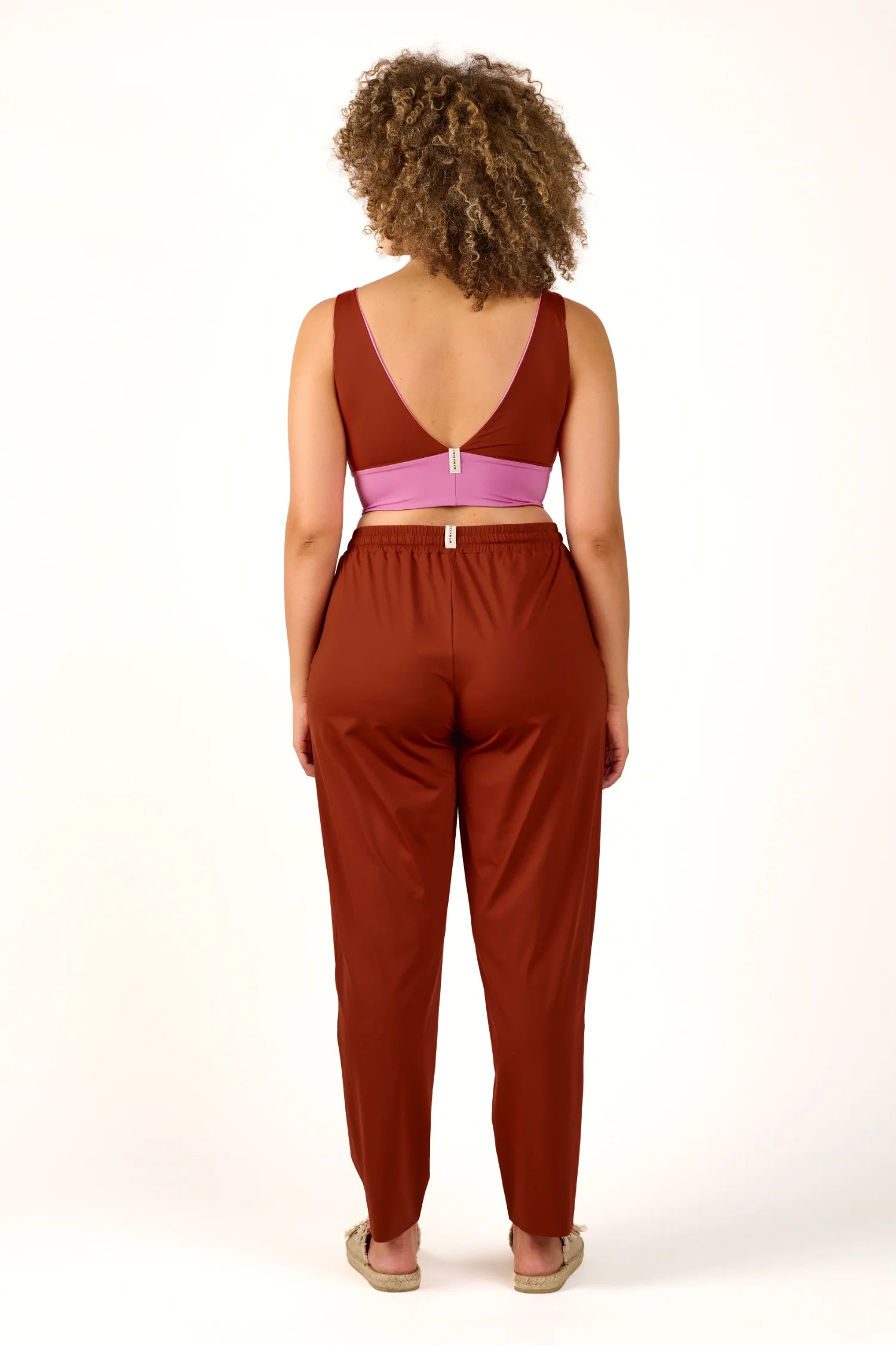 mymarini-relax-pants-memories-strandhose-lang-rot-mit-kordelzug image 2