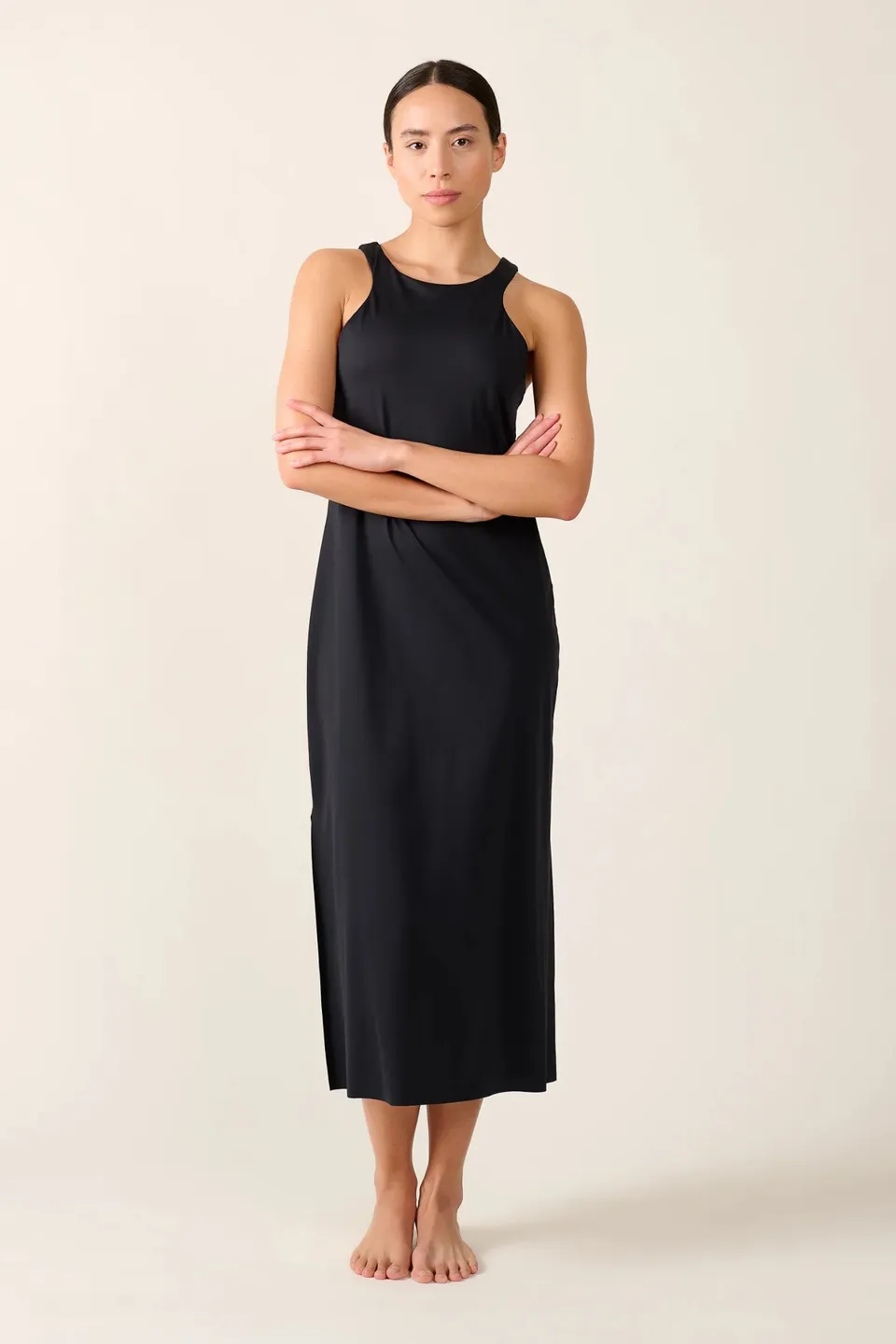mymarini-swimmy-dress-classics-wendbares-sport-sommerkleid-in-schwarz-grau image 1