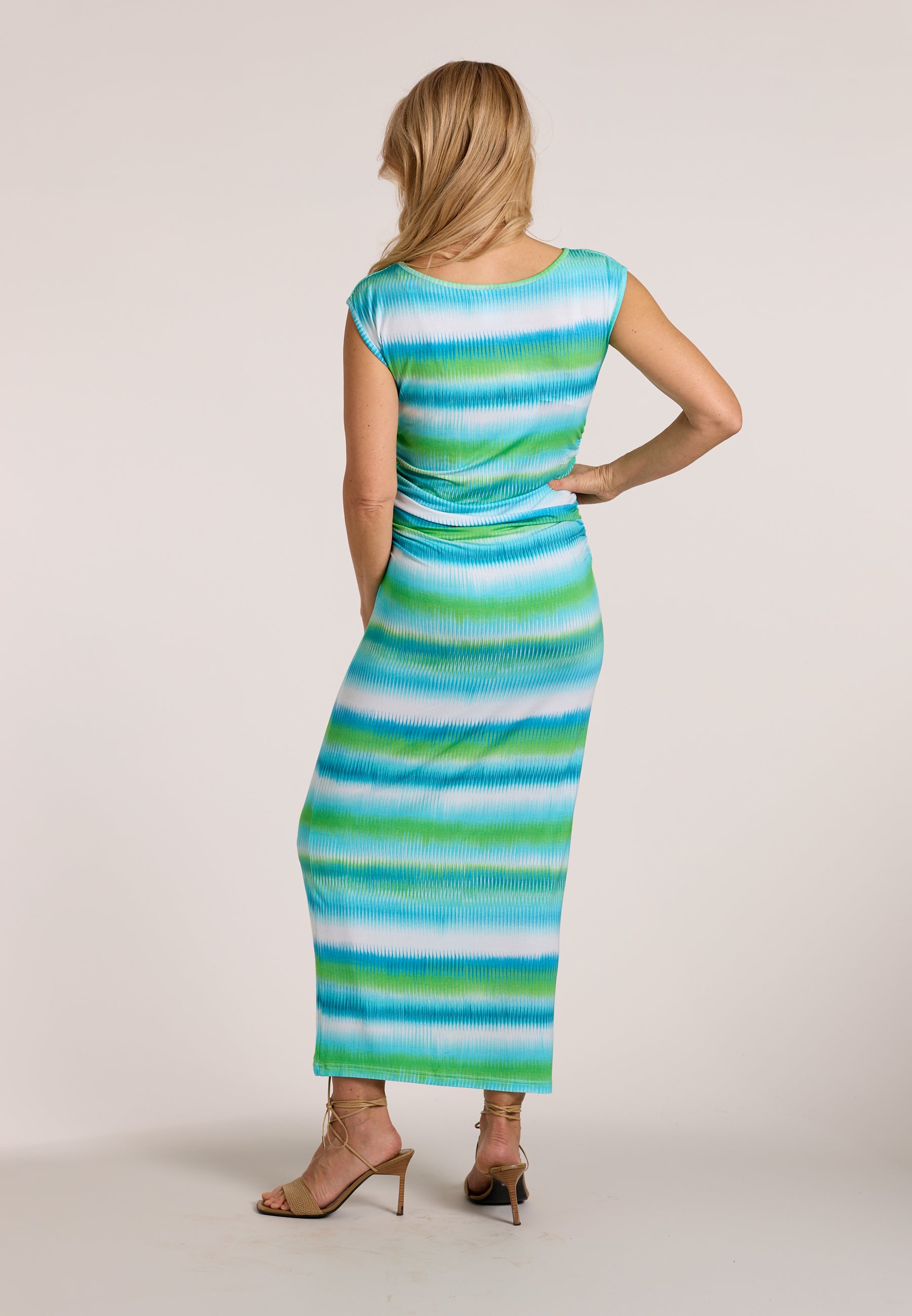 sunflair-seafoam-stripe-maxi-dress-streifen-aqua-gr-n-wei image 4