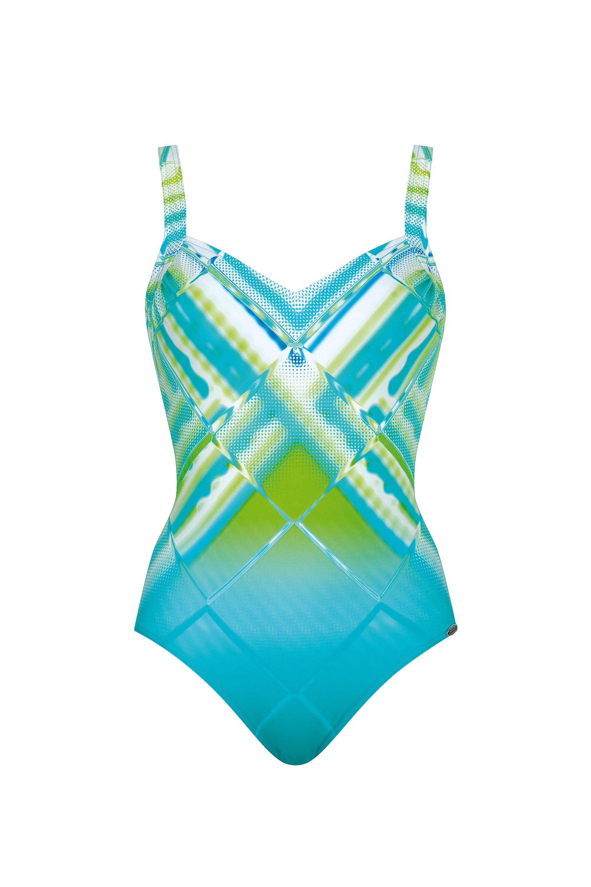 sunflair-radiant-lines-classic-badeanzug-aqua-limette image 7