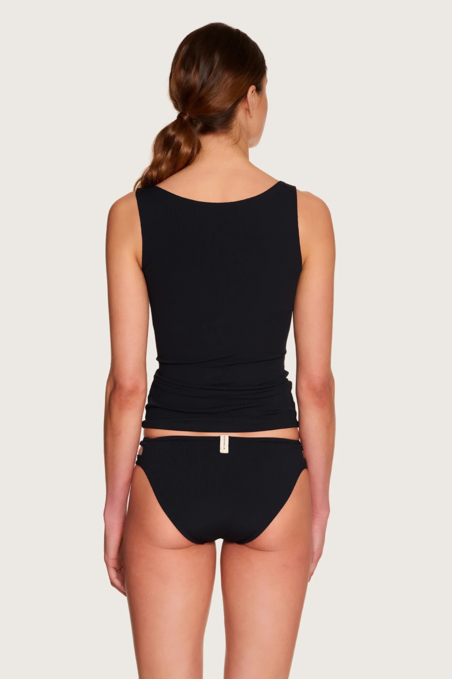 mymarini-tankini-set-black-zweiteiler-tankinitop-ribbon-pants image 5