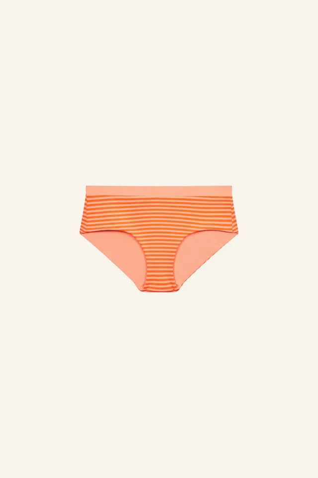 mymarini-shorts-stripe-25-bikini-hose-mid-rise-gestreift-gr-n-orange image 1