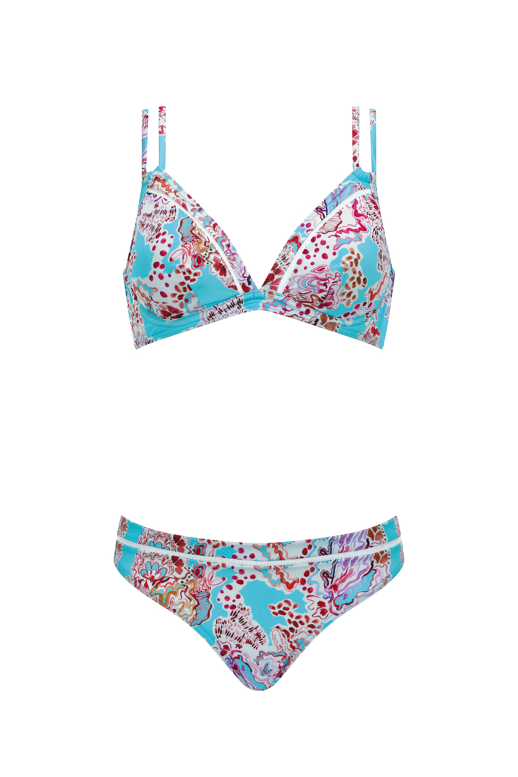 olympia-floral-coral-ethno-bikini-set image 5