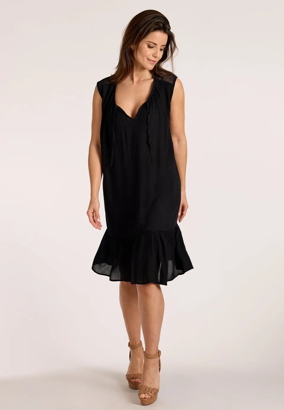 sunflair-solid-strandkleid-cover-up-mit-mesh-und-keyhole image 1